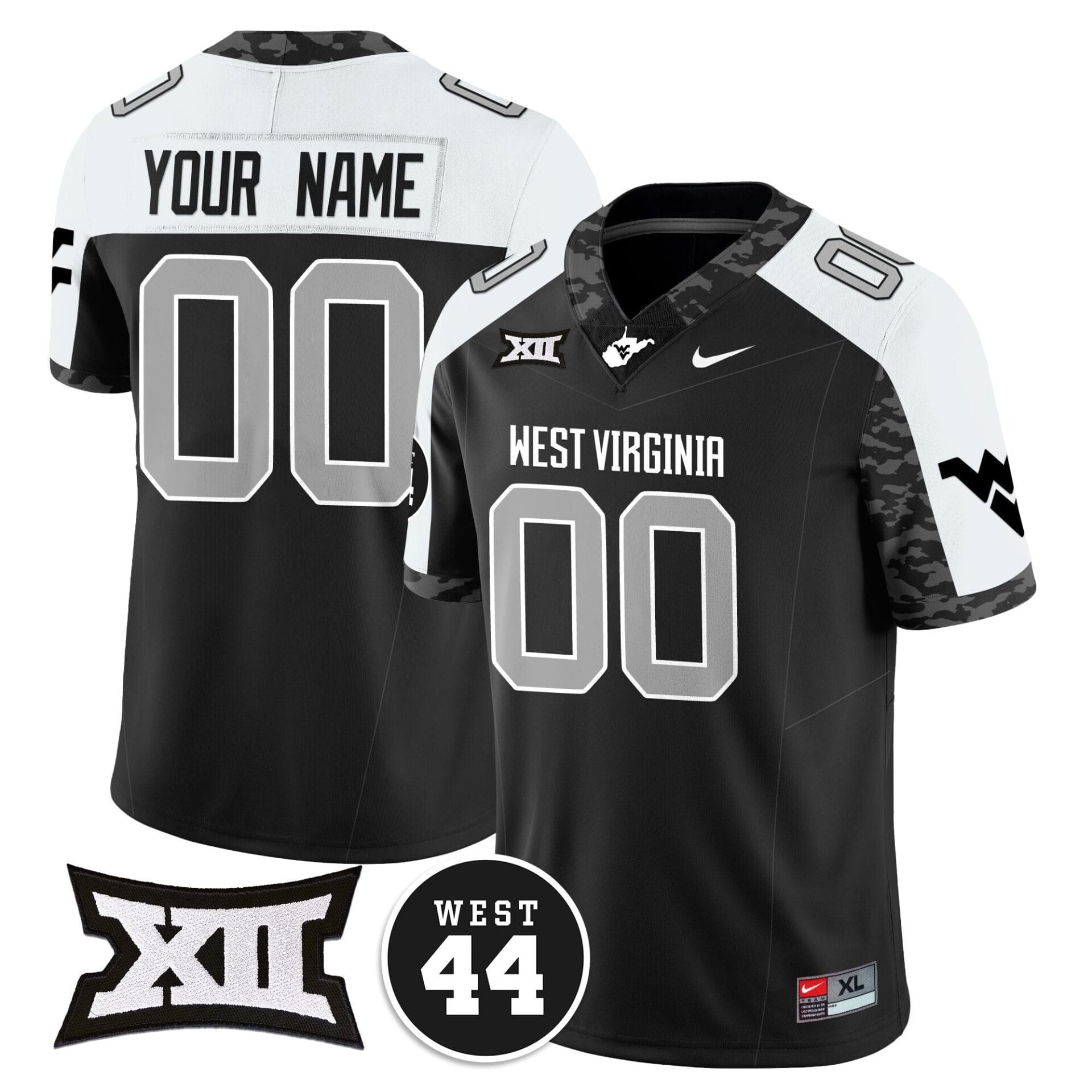 Custom West Virginia Mountaineers 2024 Vapor Limited Jersey - All Stitched - Honor Jerry West - Image 2