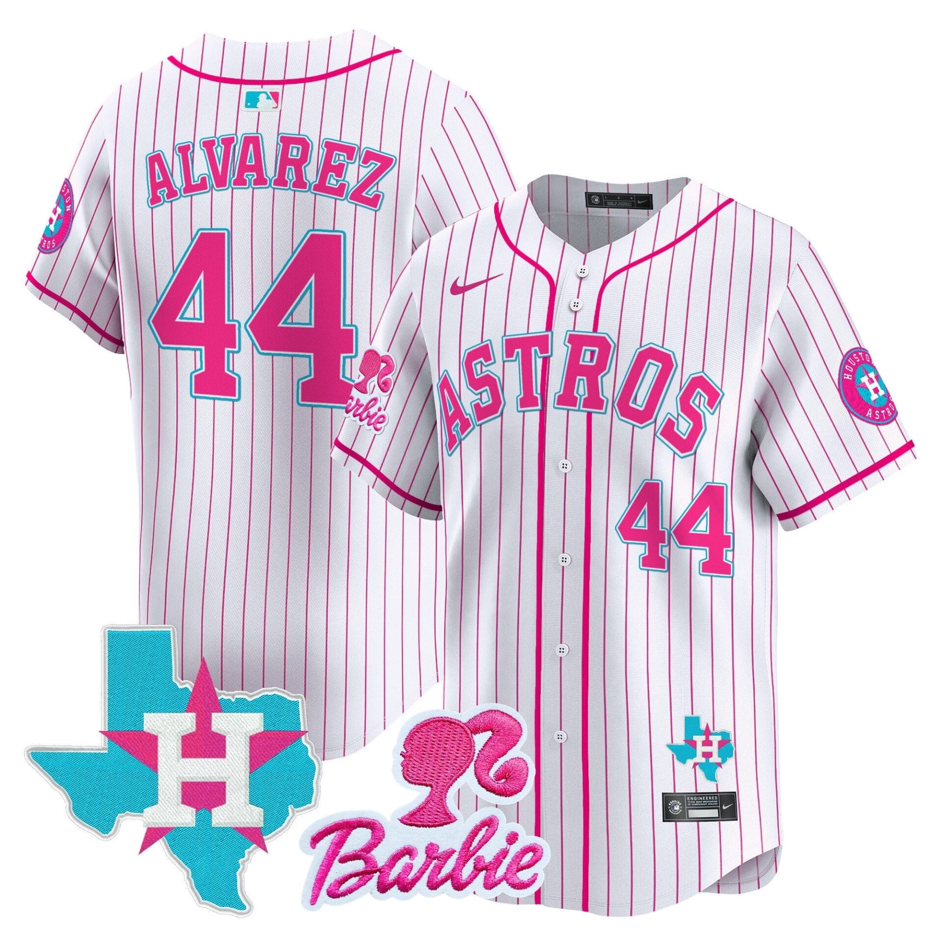 Astros Barbie Patch Vapor Premier Limited Jersey - All Stitched - Image 47