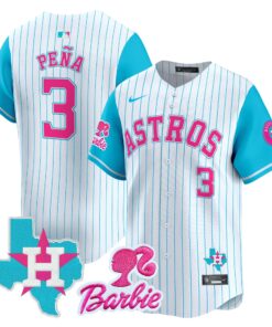 Alternative view of Astros Barbie Patch Vapor Premier Limited Jersey - All Stitched
