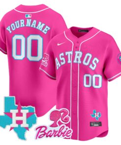 Alternative view of Astros Barbie Patch Vapor Premier Limited Custom Jersey - All Stitched