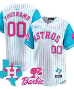 Astros Barbie Patch Vapor Premier Limited Custom Jersey - All Stitched
