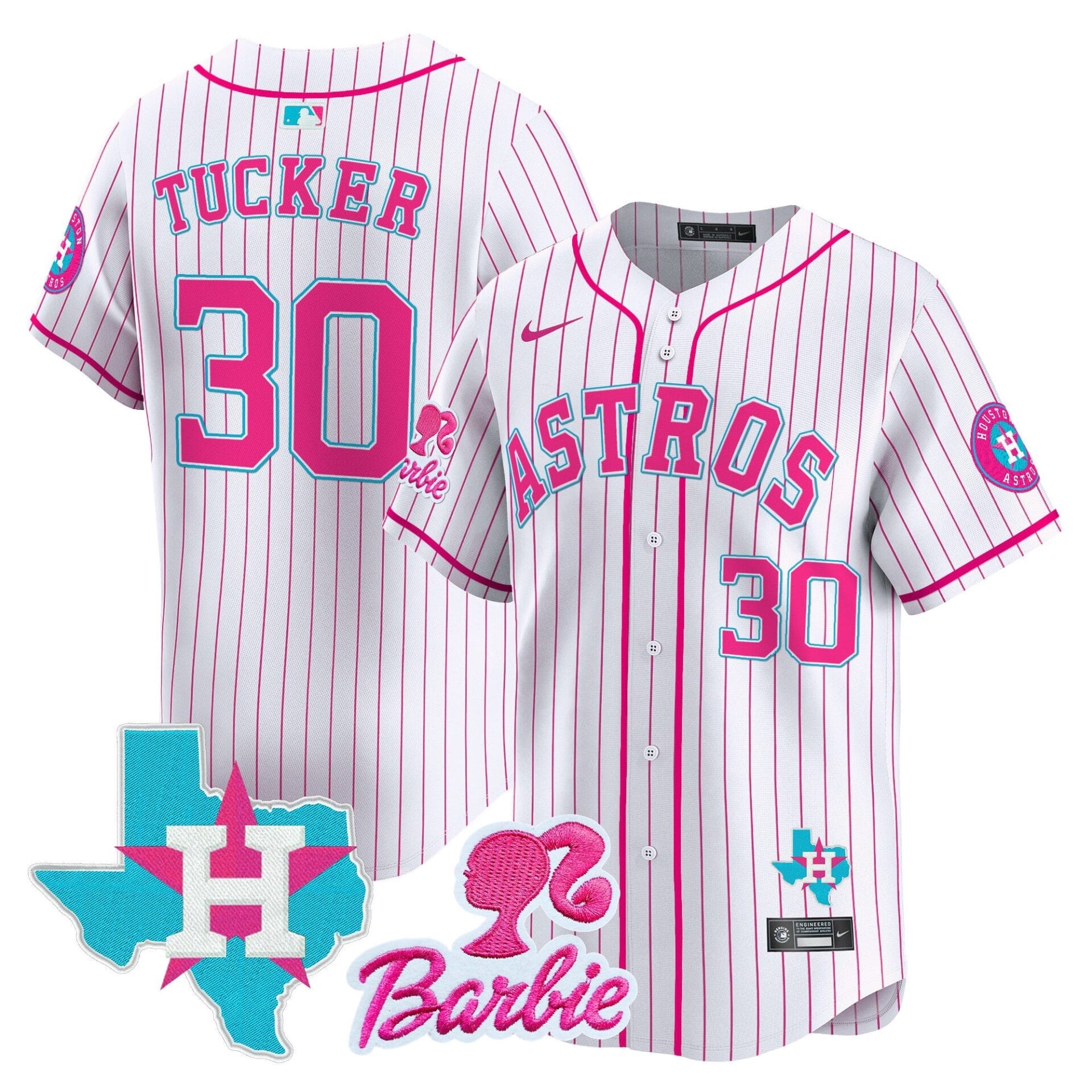 Astros Barbie Patch Vapor Premier Limited Jersey - All Stitched - Image 49