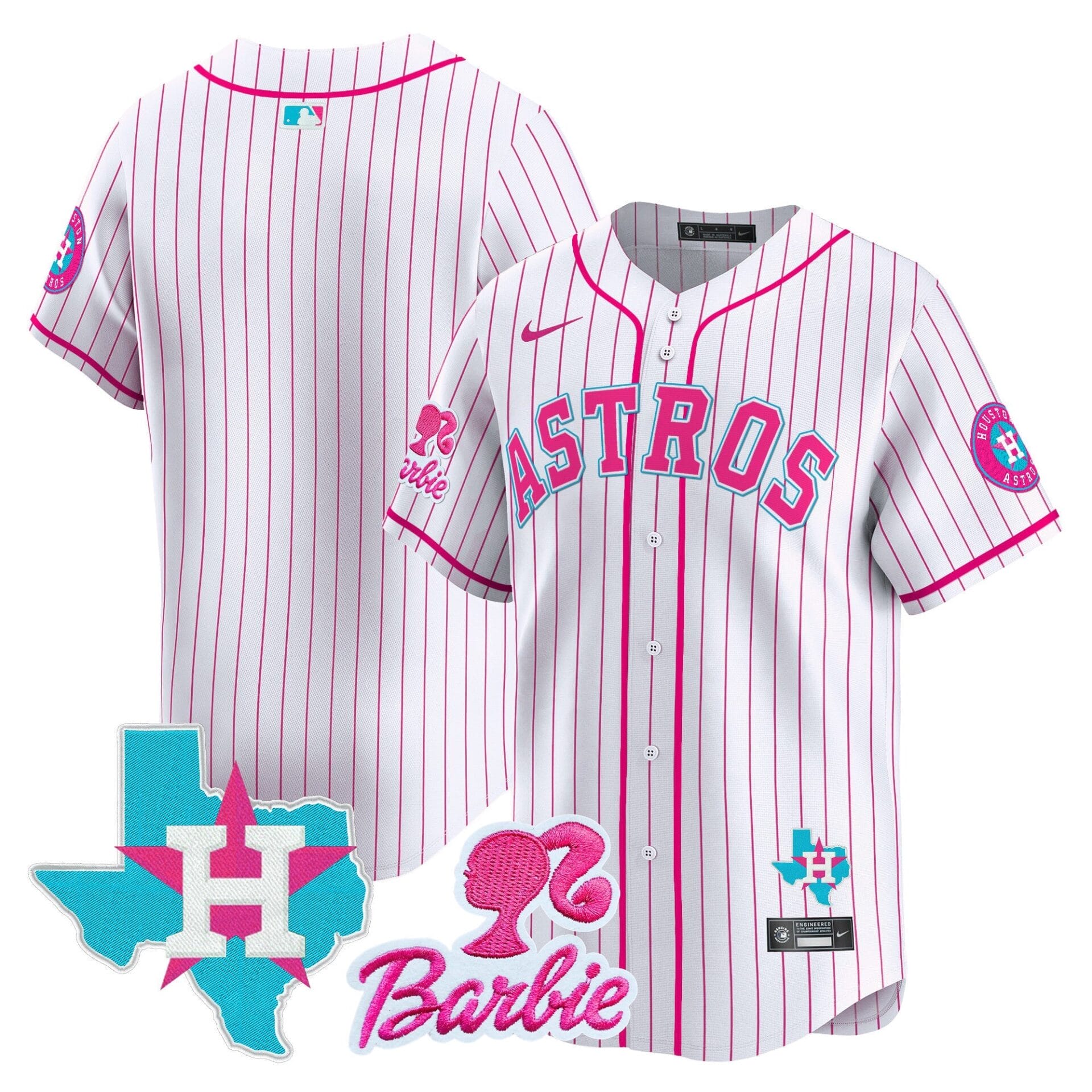 Astros Barbie Patch Vapor Premier Limited Jersey - All Stitched - Image 50