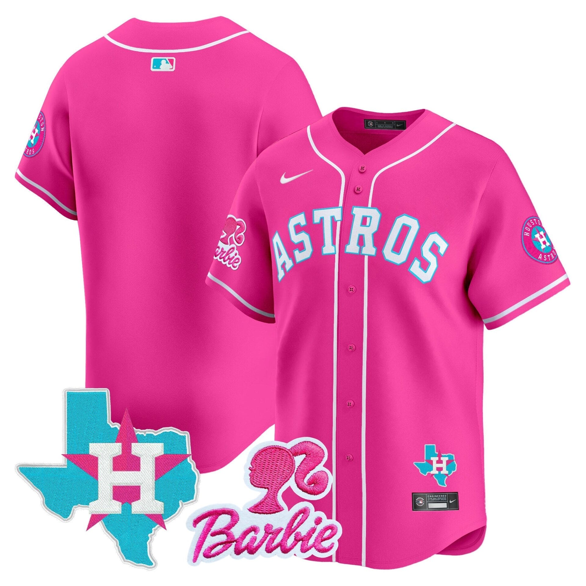 Astros Barbie Patch Vapor Premier Limited Jersey - All Stitched - Image 20