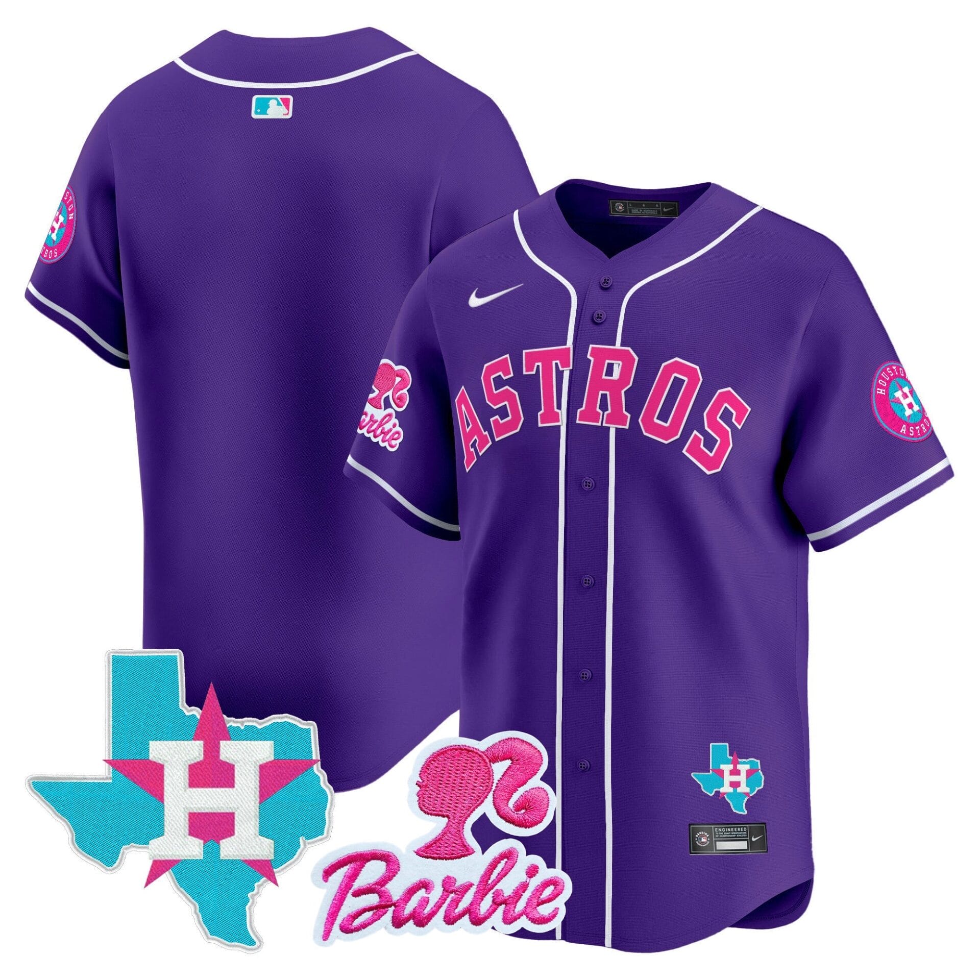 Astros Barbie Patch Vapor Premier Limited Jersey - All Stitched - Image 40