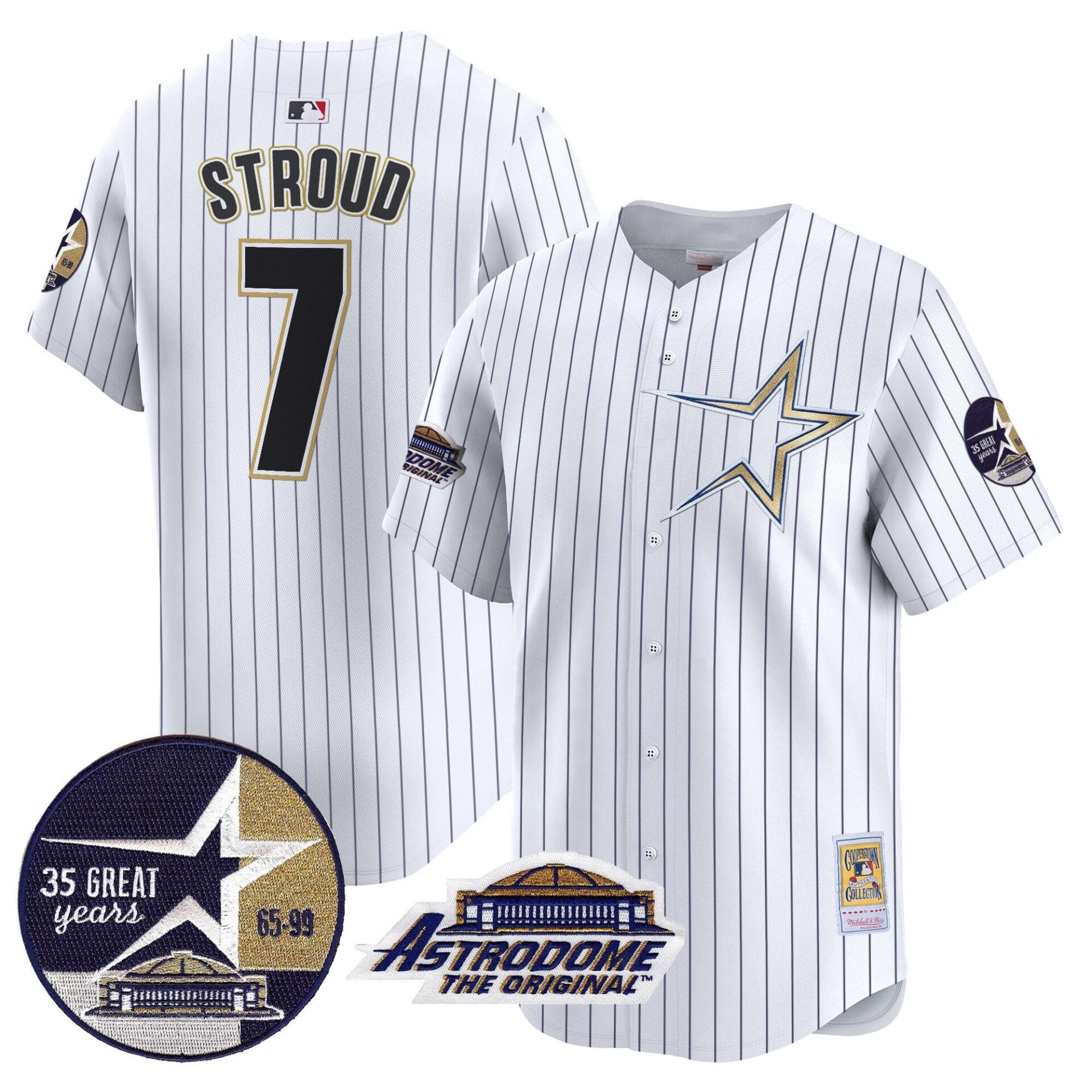Astros 1999 Throwback 35th & Astrodome Patch Vapor Premier Limited Jersey - All Stitched - Image 48