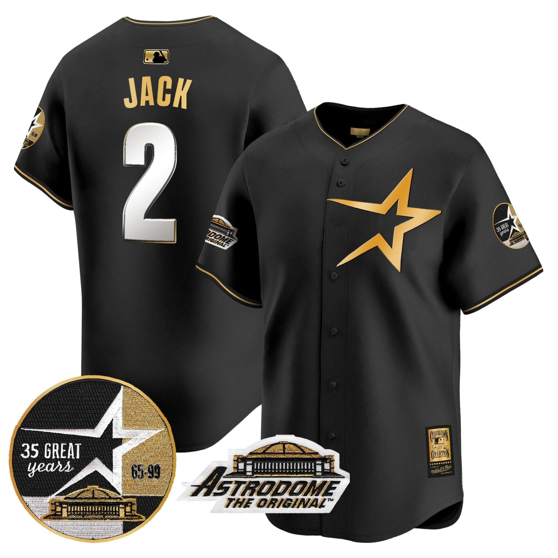 Astros 1999 Throwback 35th & Astrodome Patch Vapor Premier Limited Jersey - All Stitched - Image 13