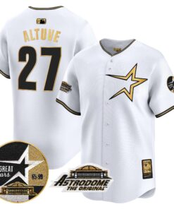 Alternative view of Astros 1999 Throwback 35th & Astrodome Patch Vapor Premier Limited Jersey - All Stitched