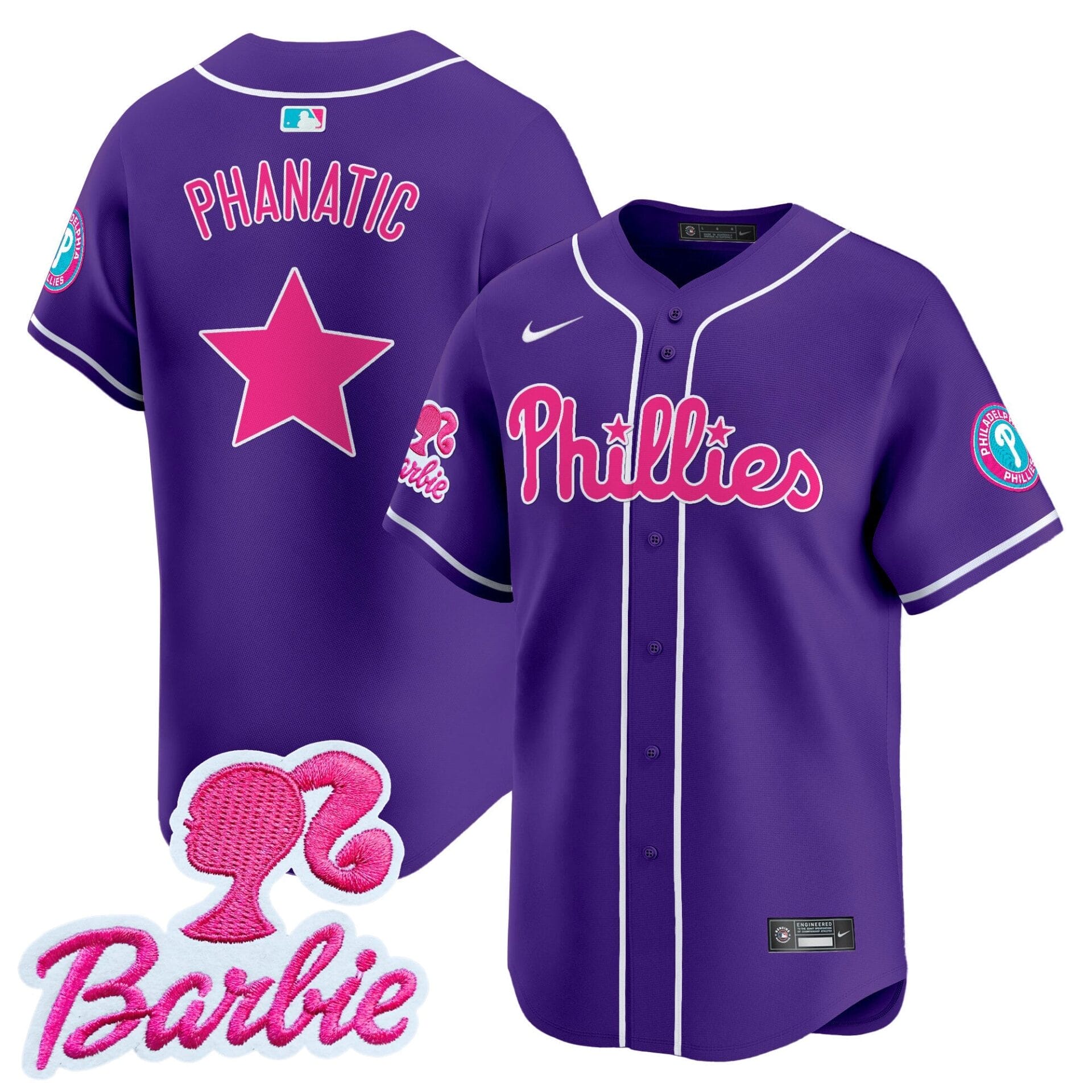 Phillies Barbie Patch Vapor Premier Limited Jersey - All Stitched - Image 39