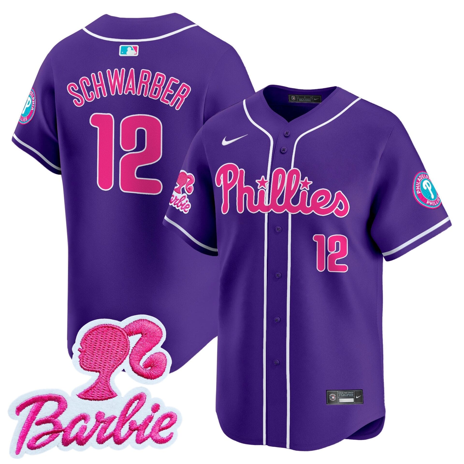 Phillies Barbie Patch Vapor Premier Limited Jersey - All Stitched - Image 38