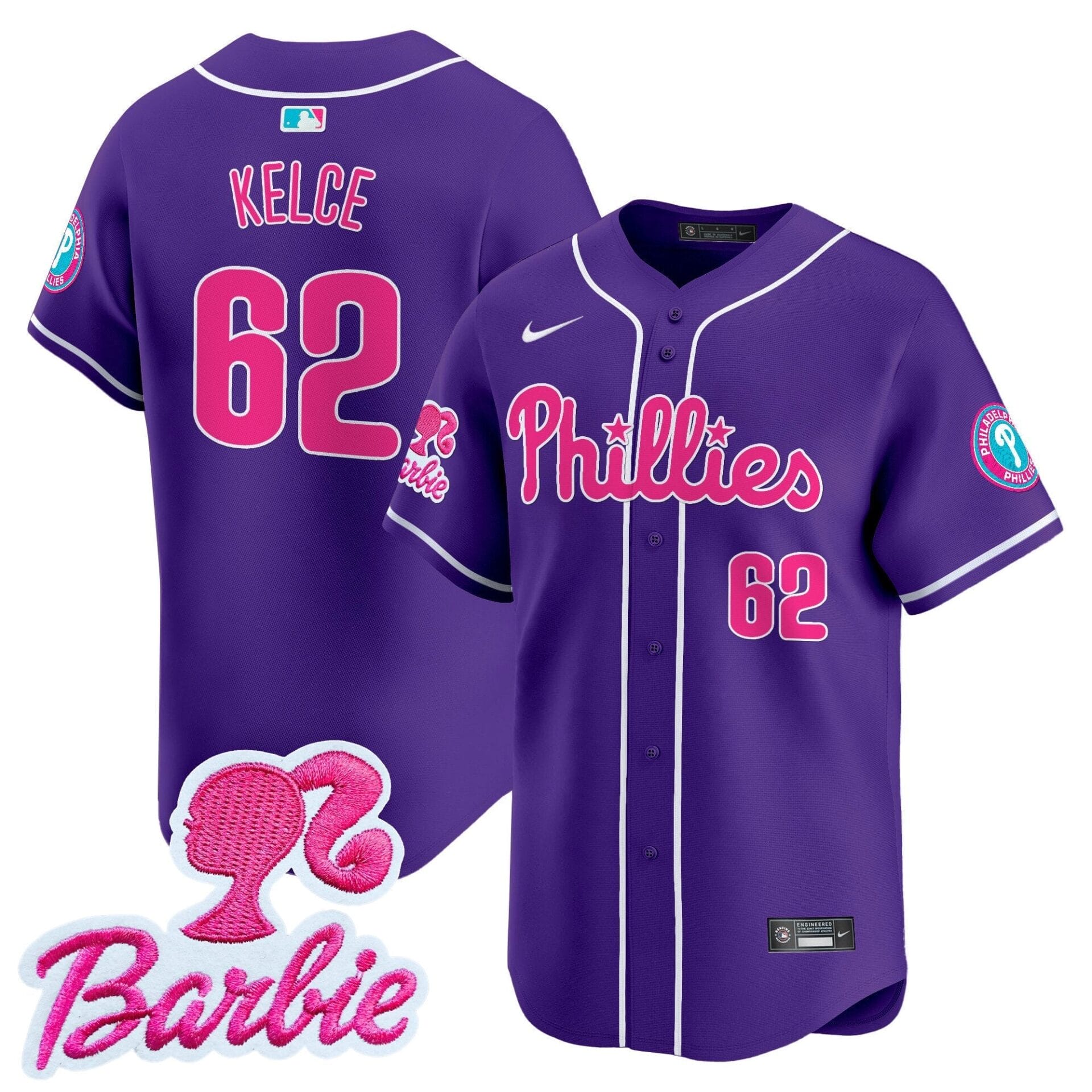 Phillies Barbie Patch Vapor Premier Limited Jersey - All Stitched - Image 37