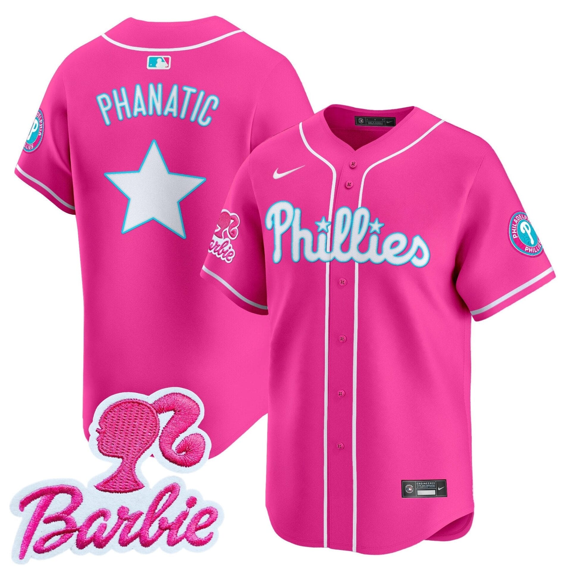 Phillies Barbie Patch Vapor Premier Limited Jersey - All Stitched - Image 19