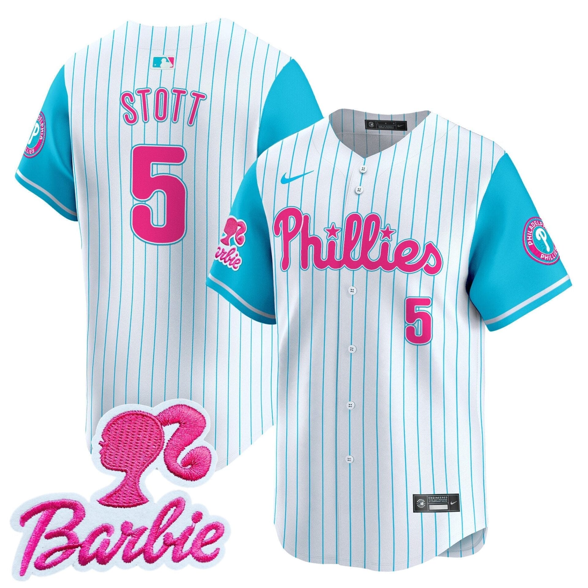 Phillies Barbie Patch Vapor Premier Limited Jersey - All Stitched - Image 5
