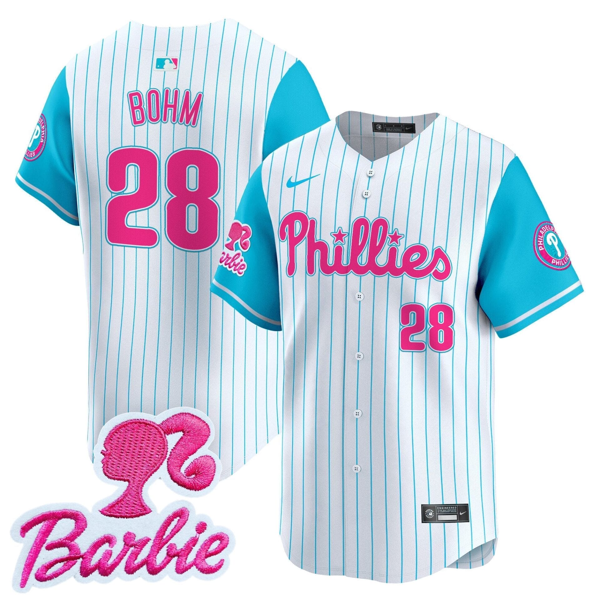 Phillies Barbie Patch Vapor Premier Limited Jersey - All Stitched - Image 3