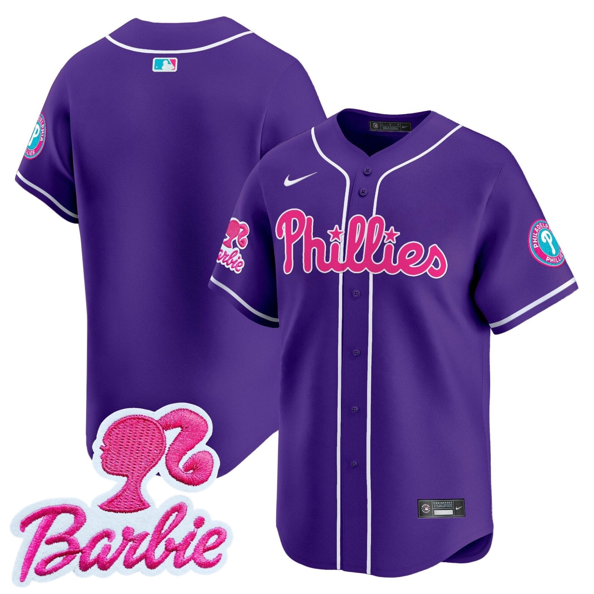 Phillies Barbie Patch Vapor Premier Limited Jersey - All Stitched - Image 40