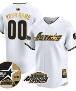 Alternative view of Astros 1999 Throwback 35th & Astrodome Patch Vapor Premier Limited Custom Jersey V3 - All Stitched
