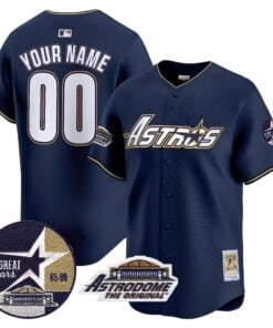 Astros 1999 Throwback 35th & Astrodome Patch Vapor Premier Limited Custom Jersey V3 - All Stitched