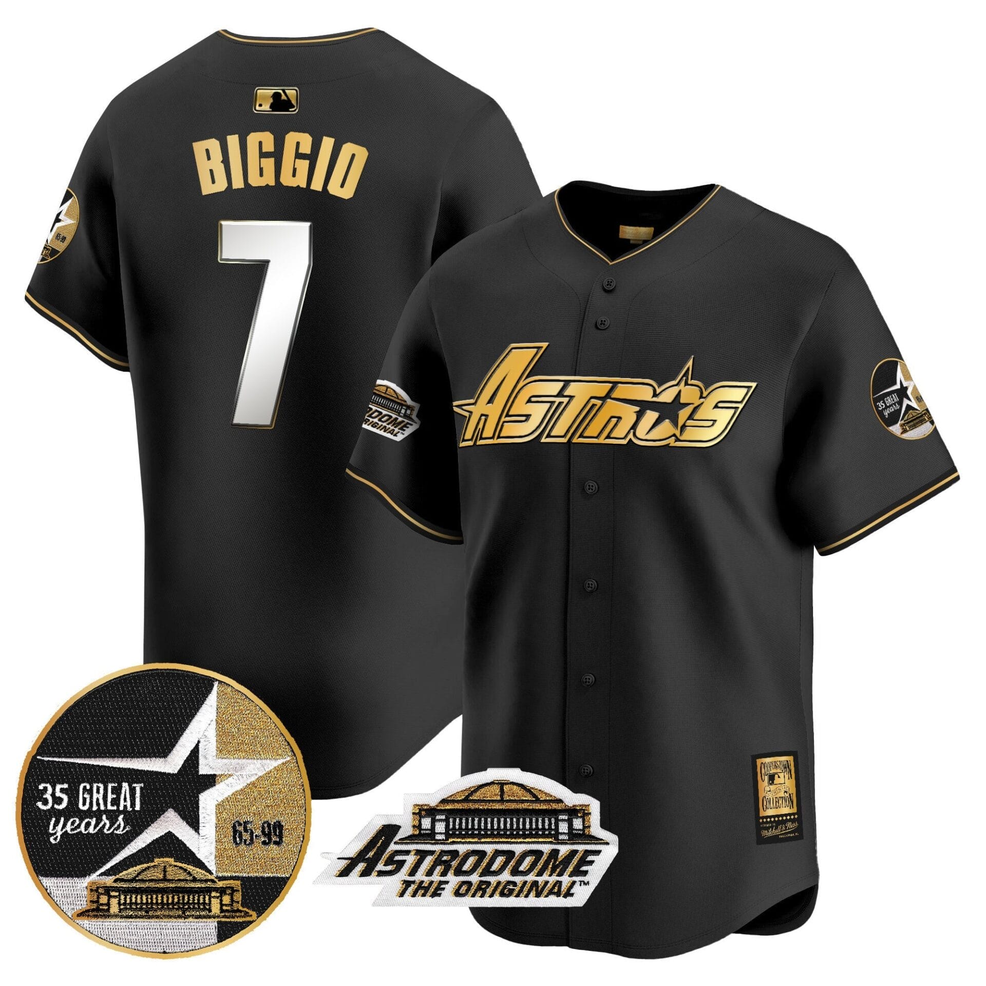 Astros 1999 Throwback 35th & Astrodome Patch Vapor Premier Limited Jersey V3 - All Stitched - Image 19