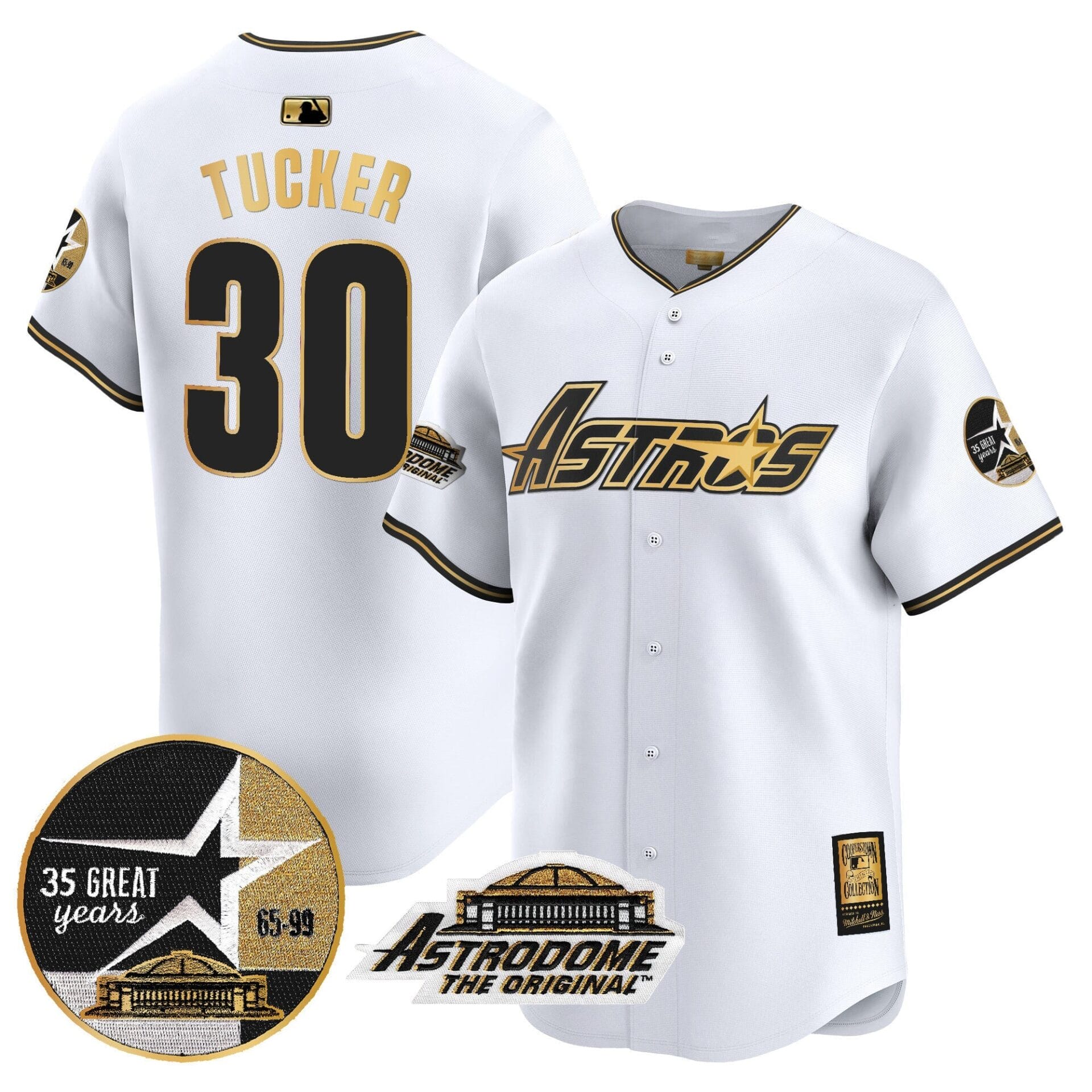 Astros 1999 Throwback 35th & Astrodome Patch Vapor Premier Limited Jersey V3 - All Stitched - Image 17