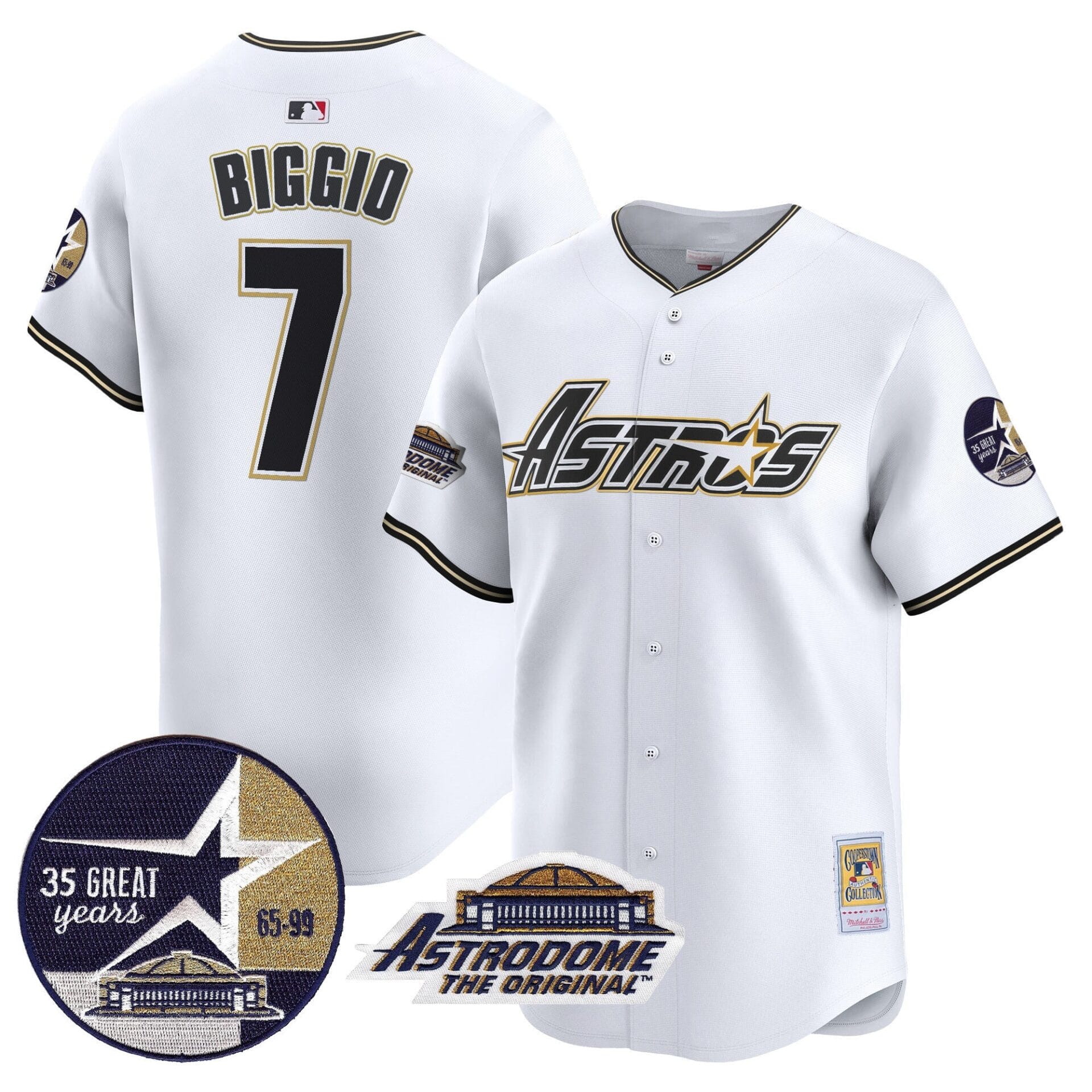 Astros 1999 Throwback 35th & Astrodome Patch Vapor Premier Limited Jersey V3 - All Stitched - Image 28
