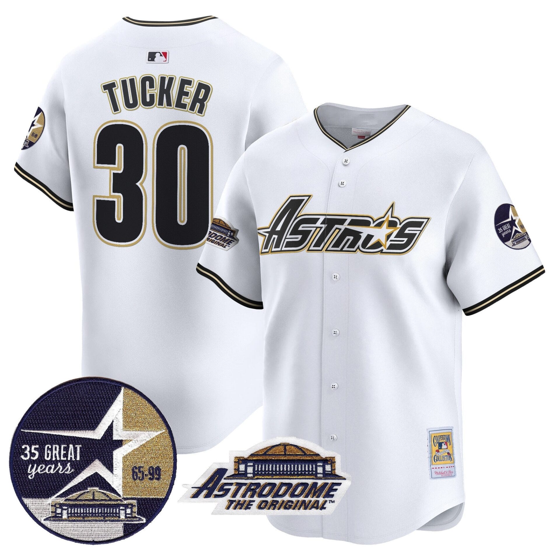 Astros 1999 Throwback 35th & Astrodome Patch Vapor Premier Limited Jersey V3 - All Stitched - Image 35