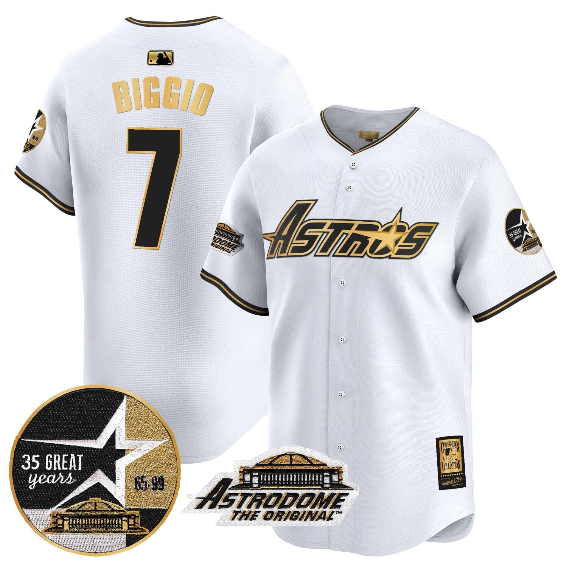 Astros 1999 Throwback 35th & Astrodome Patch Vapor Premier Limited Jersey V3 - All Stitched - Image 10