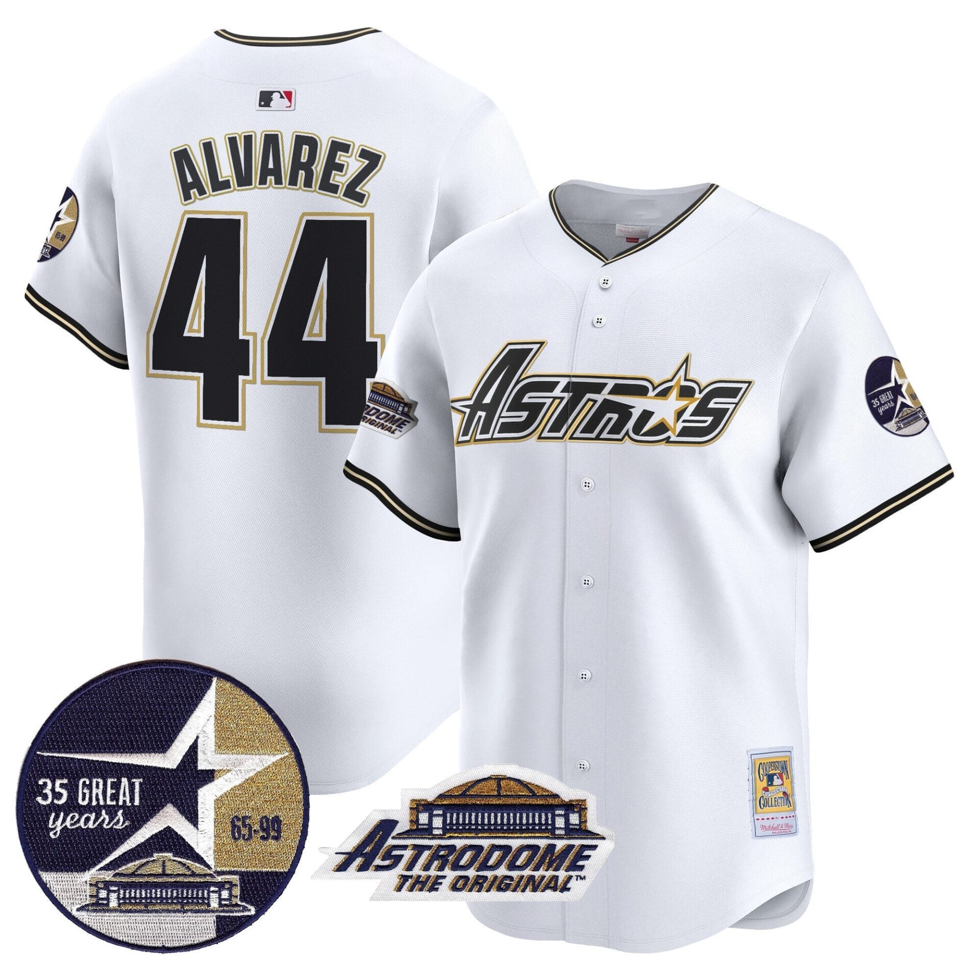 Astros 1999 Throwback 35th & Astrodome Patch Vapor Premier Limited Jersey V3 - All Stitched - Image 30