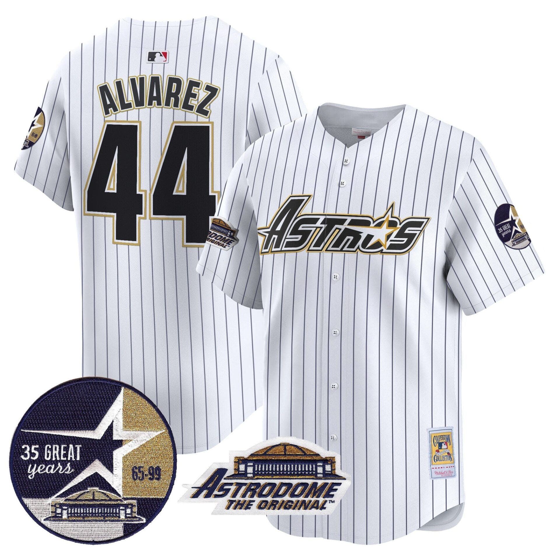 Astros 1999 Throwback 35th & Astrodome Patch Vapor Premier Limited Jersey V3 - All Stitched - Image 48