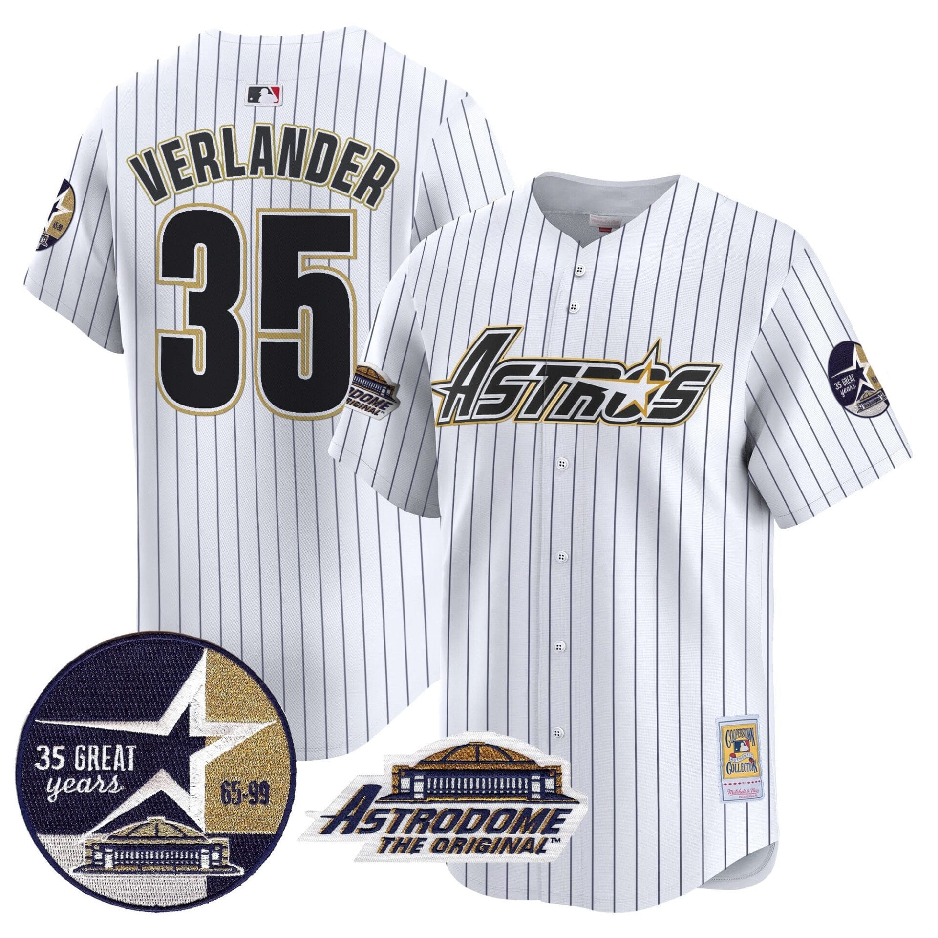 Astros 1999 Throwback 35th & Astrodome Patch Vapor Premier Limited Jersey V3 - All Stitched - Image 52