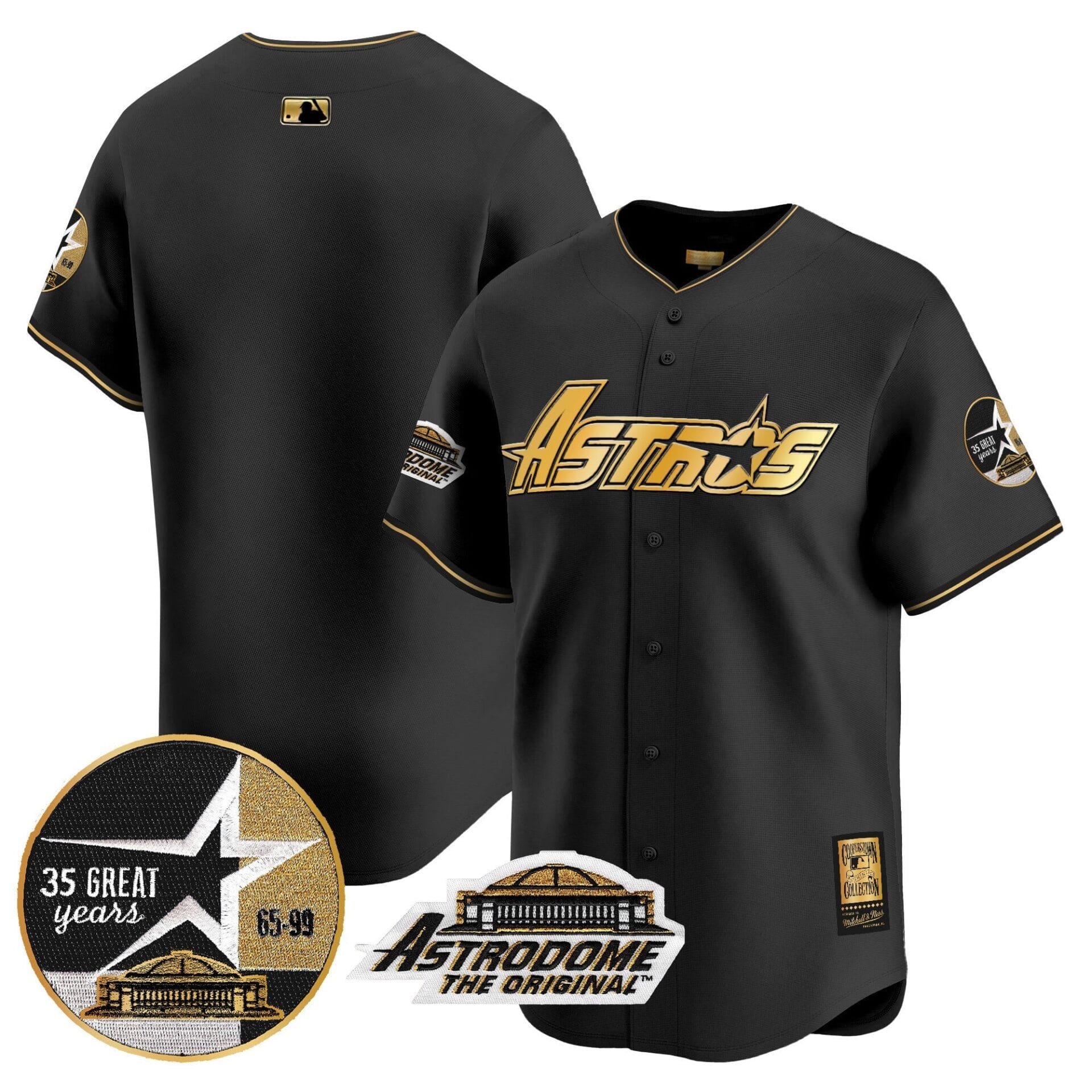 Astros 1999 Throwback 35th & Astrodome Patch Vapor Premier Limited Jersey V3 - All Stitched - Image 27
