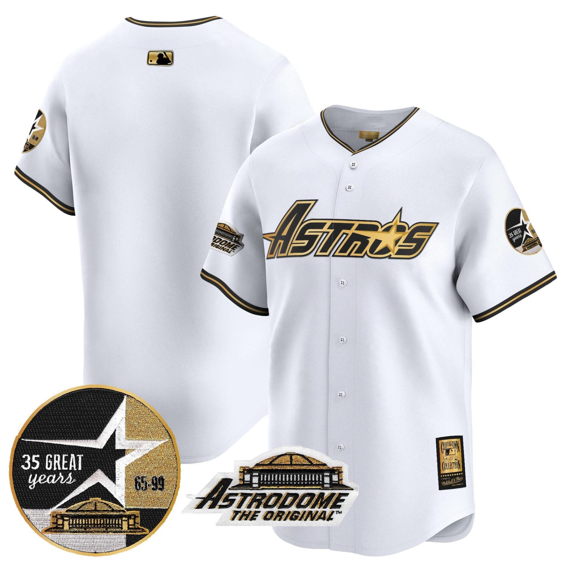 Astros 1999 Throwback 35th & Astrodome Patch Vapor Premier Limited Jersey V3 - All Stitched - Image 18