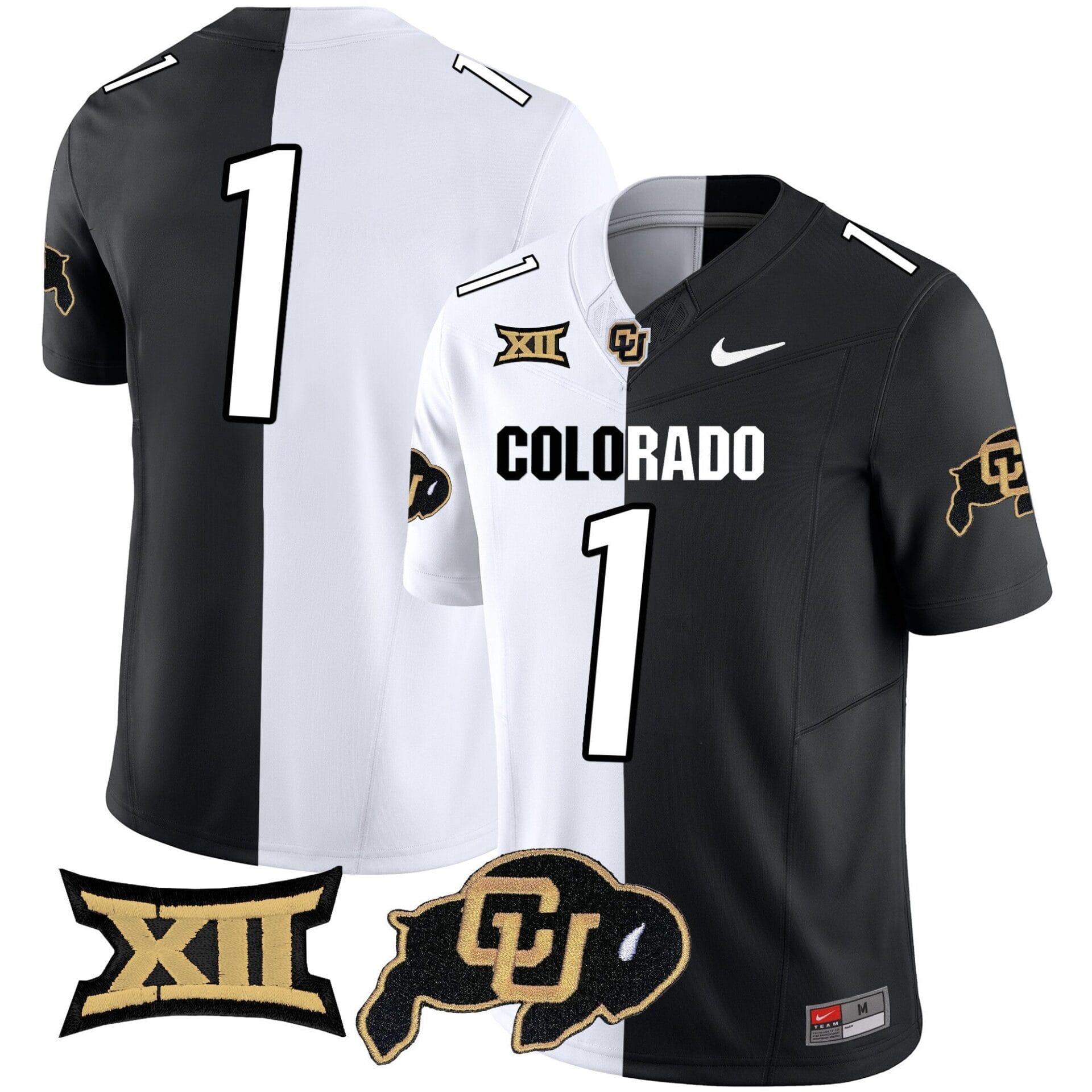 Colorado Buffaloes Vapor Limited Jersey V2 - Big 12 XII Patch - All Stitched - Image 47