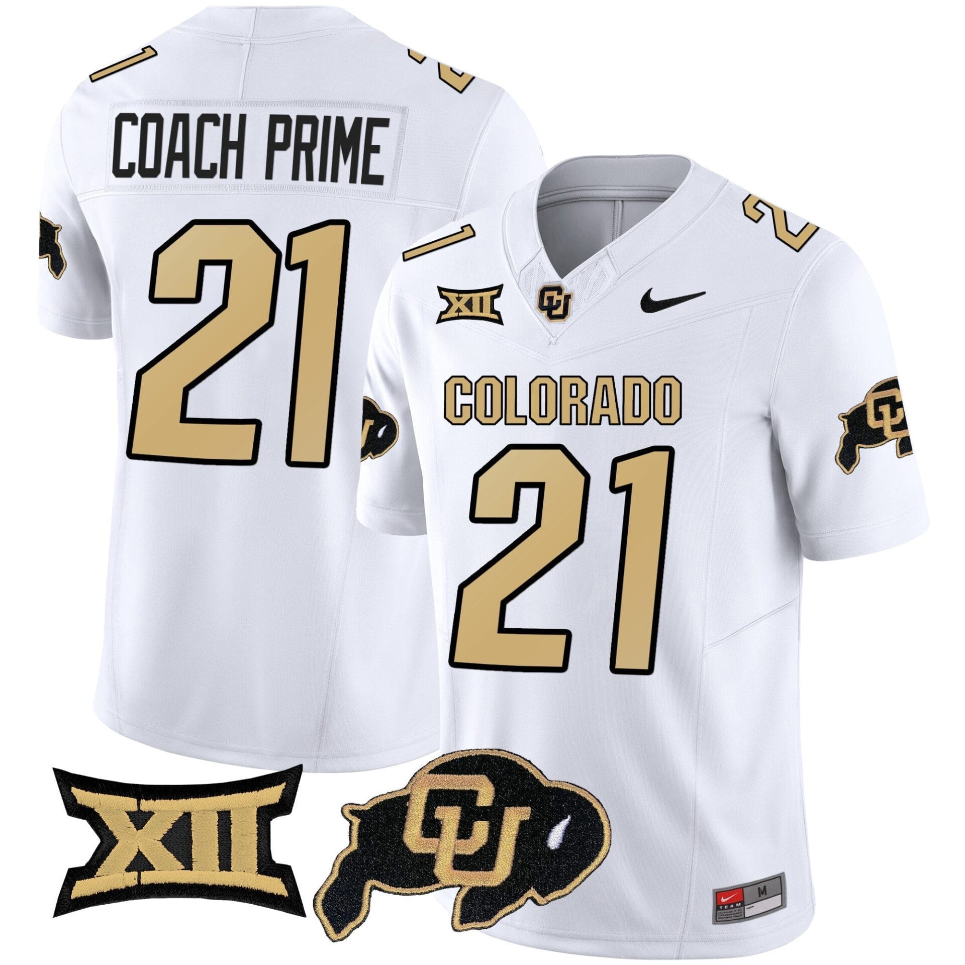 Colorado Buffaloes Vapor Limited Jersey V2 - Big 12 XII Patch - All Stitched - Image 23