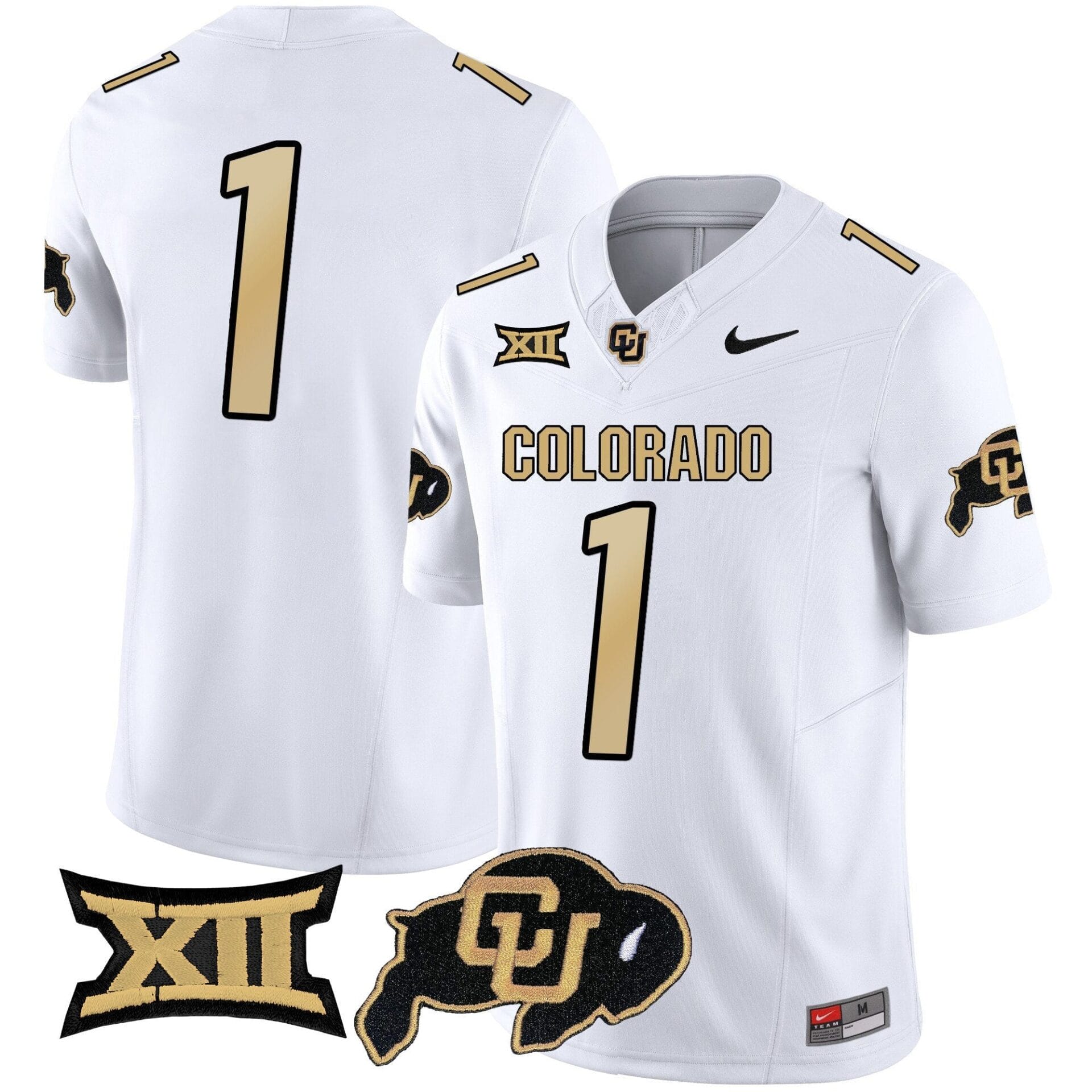 Colorado Buffaloes Vapor Limited Jersey V2 - Big 12 XII Patch - All Stitched - Image 24