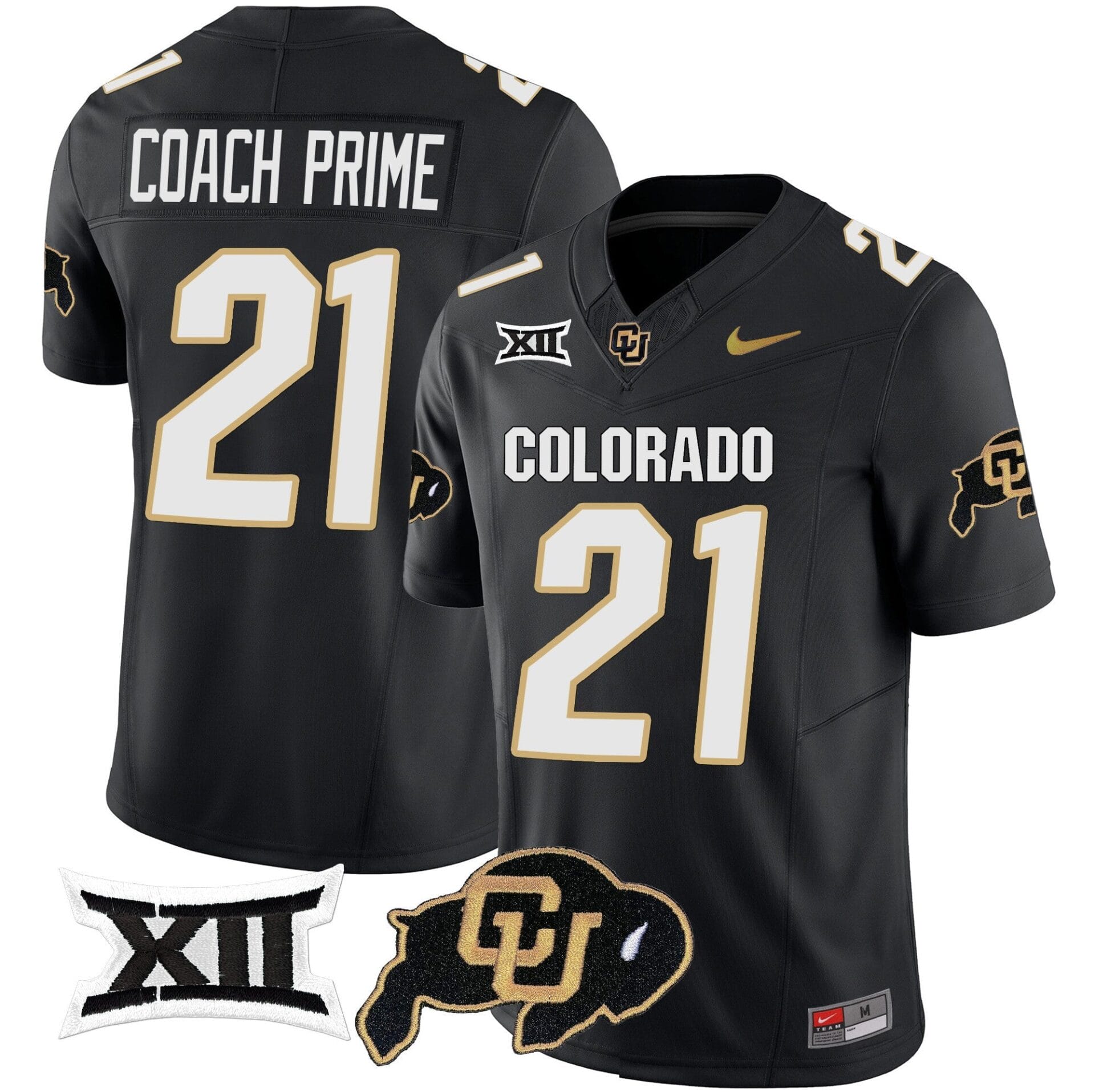 Colorado Buffaloes Vapor Limited Jersey V2 - Big 12 XII Patch - All Stitched - Image 15