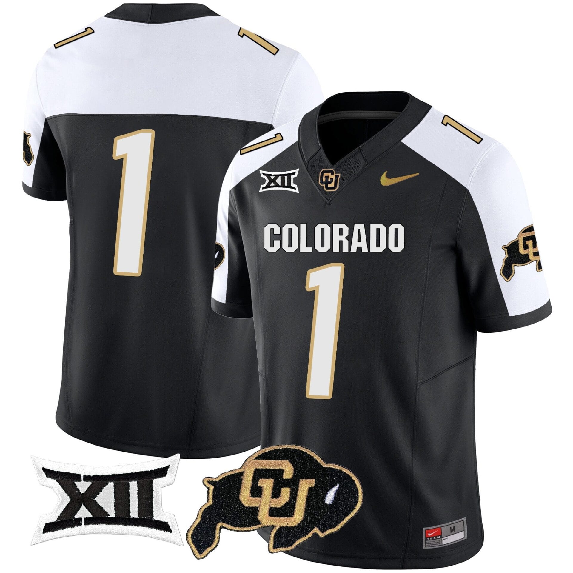 Colorado Buffaloes Vapor Limited Jersey V2 - Big 12 XII Patch - All Stitched - Image 8