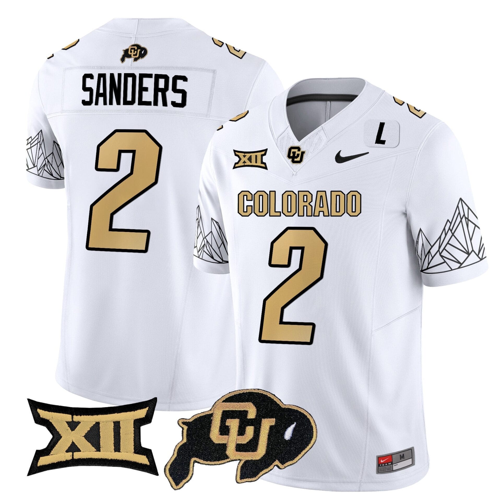 Colorado Buffaloes Vapor Limited Jersey V3 - Big 12 XII Patch - All Stitched - Image 9