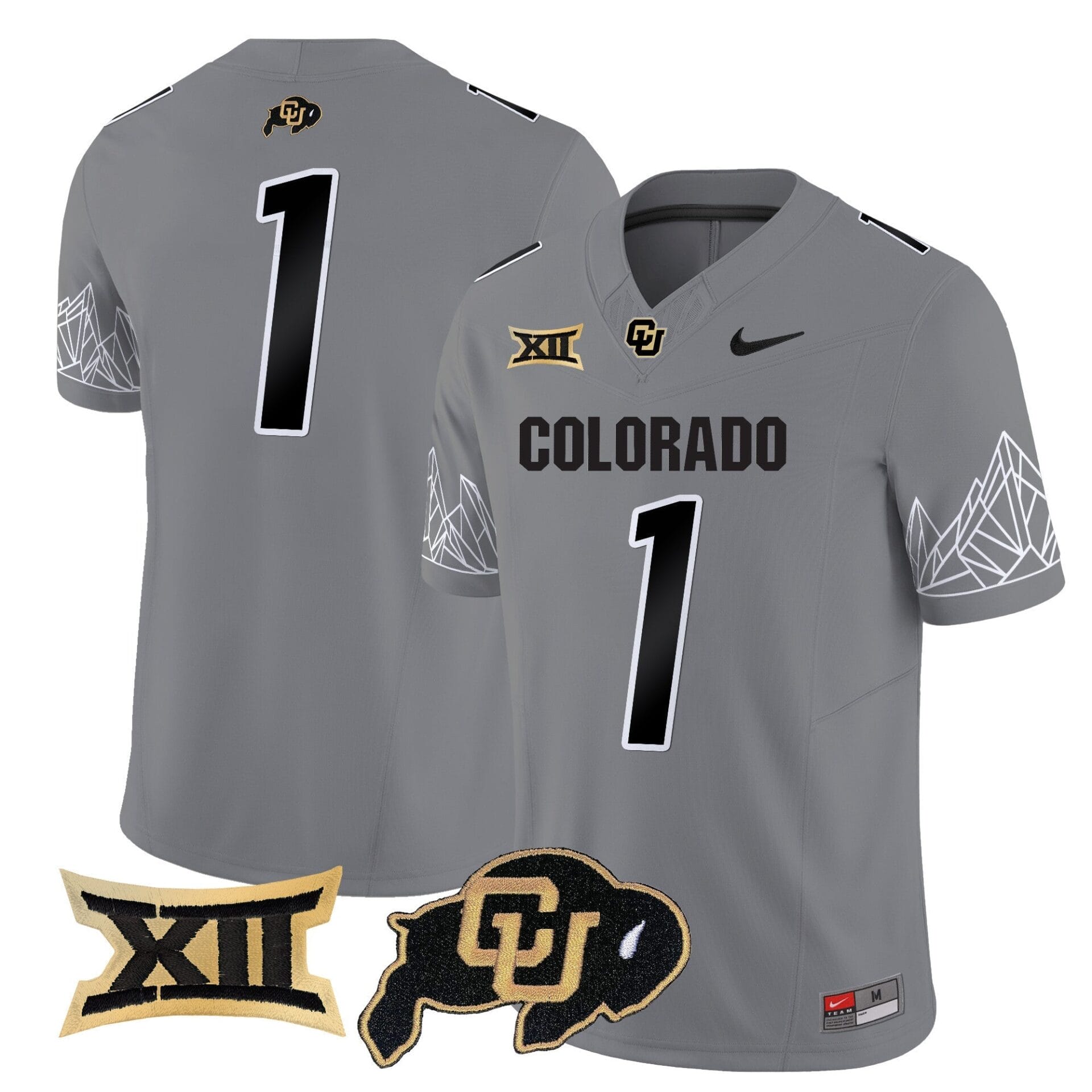 Colorado Buffaloes Vapor Limited Jersey V3 - Big 12 XII Patch - All Stitched - Image 24