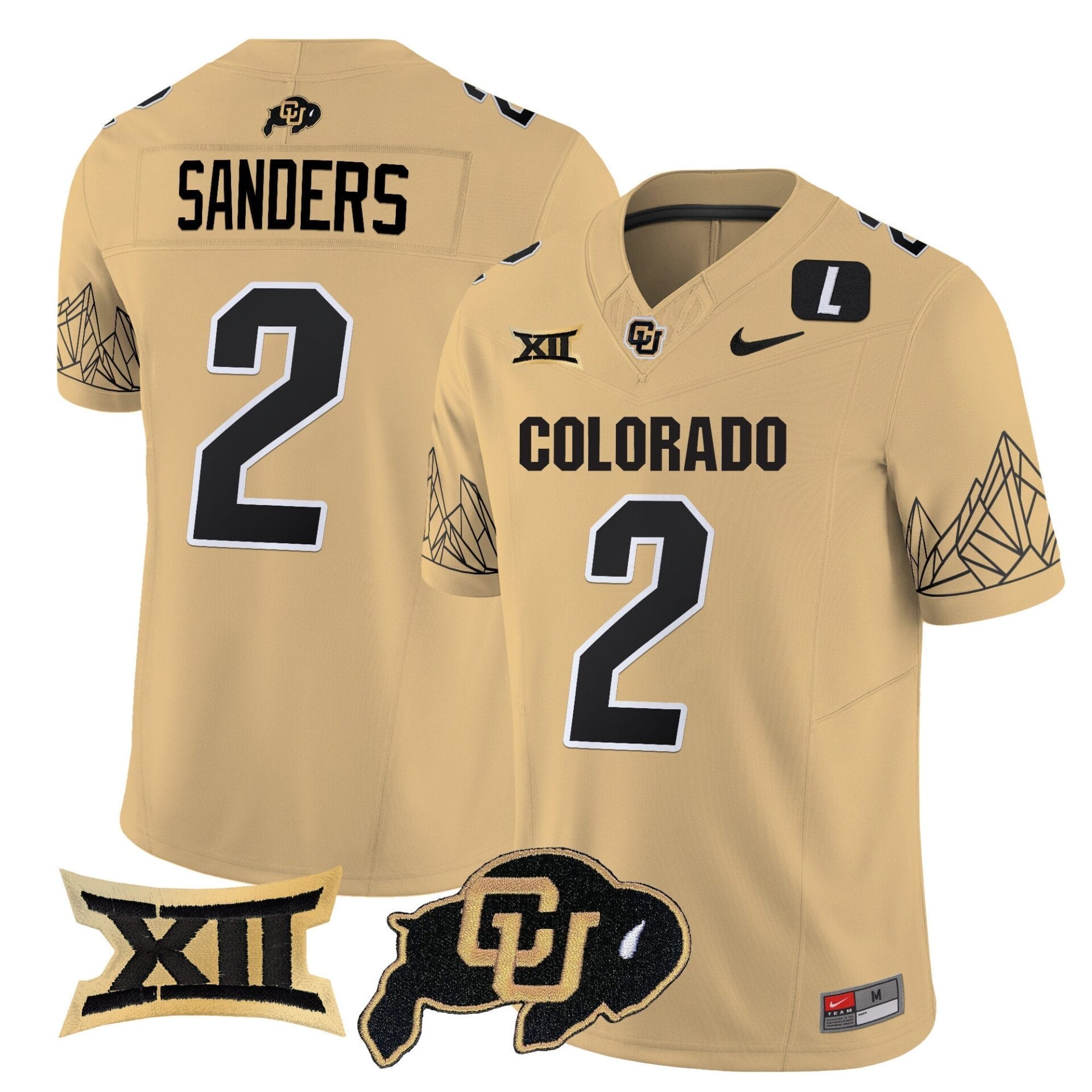 Colorado Buffaloes Vapor Limited Jersey V3 - Big 12 XII Patch - All Stitched - Image 25