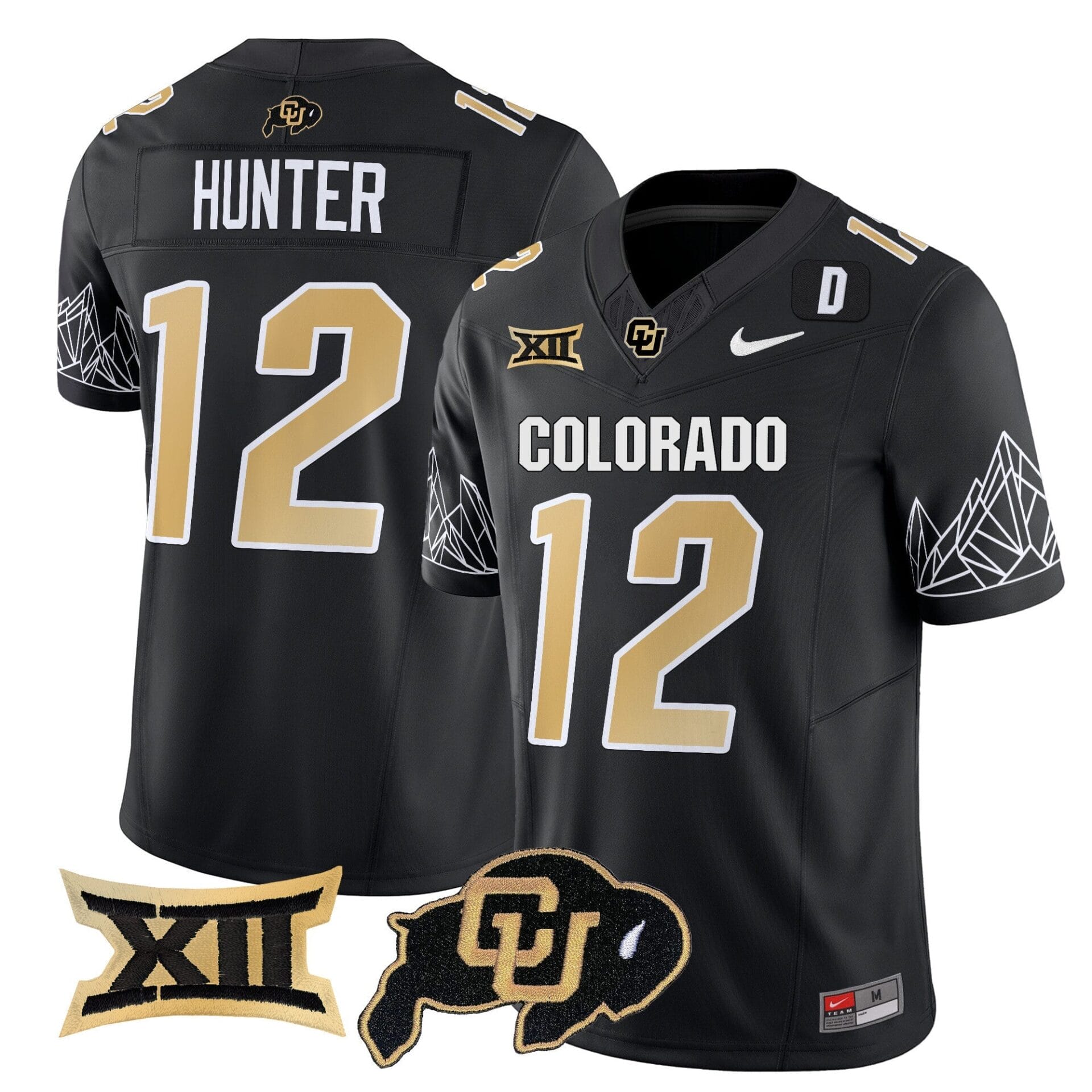 Colorado Buffaloes Vapor Limited Jersey V3 - Big 12 XII Patch - All Stitched - Image 2