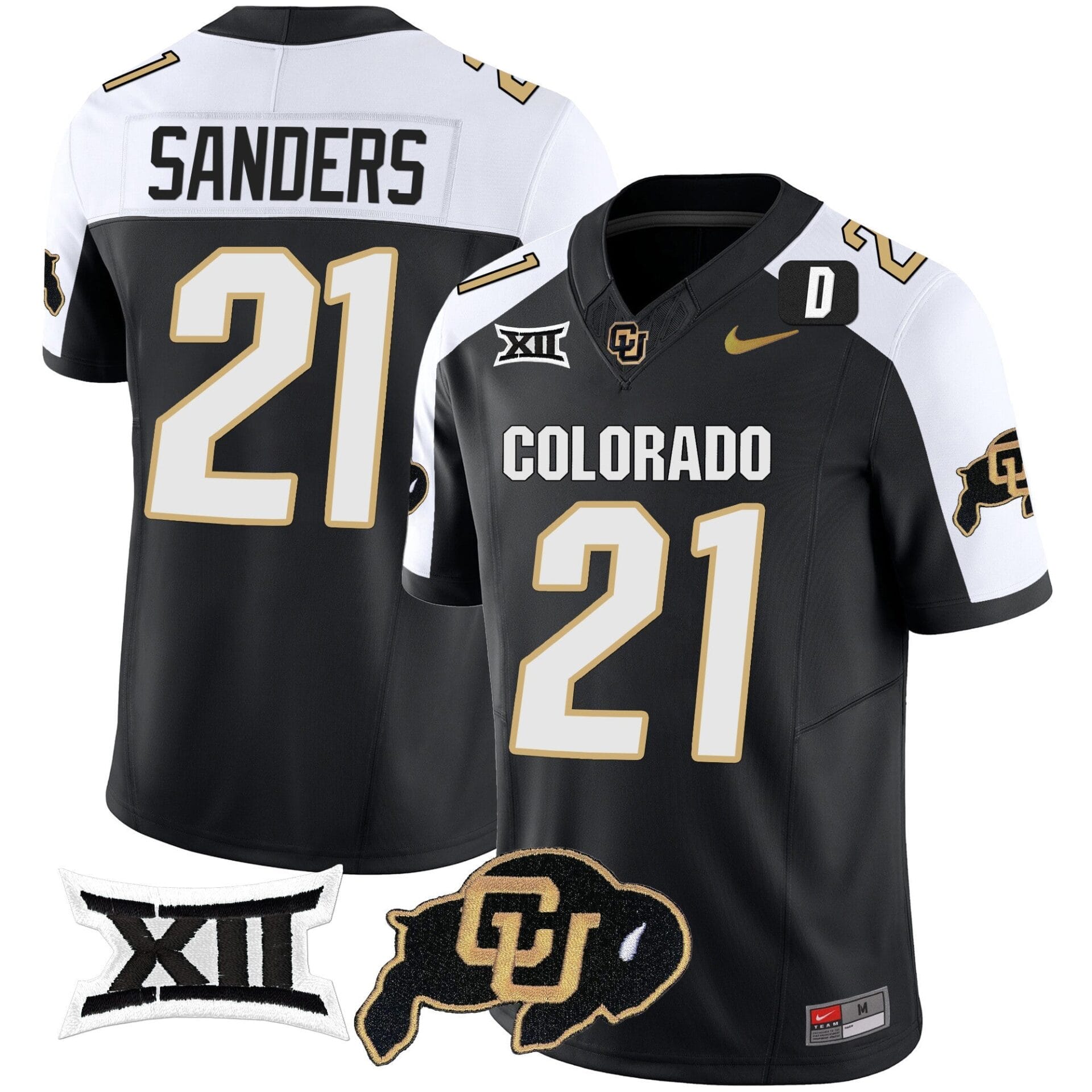 Colorado Buffaloes Vapor Limited Jersey V2 - Big 12 XII Patch - All Stitched - Image 3