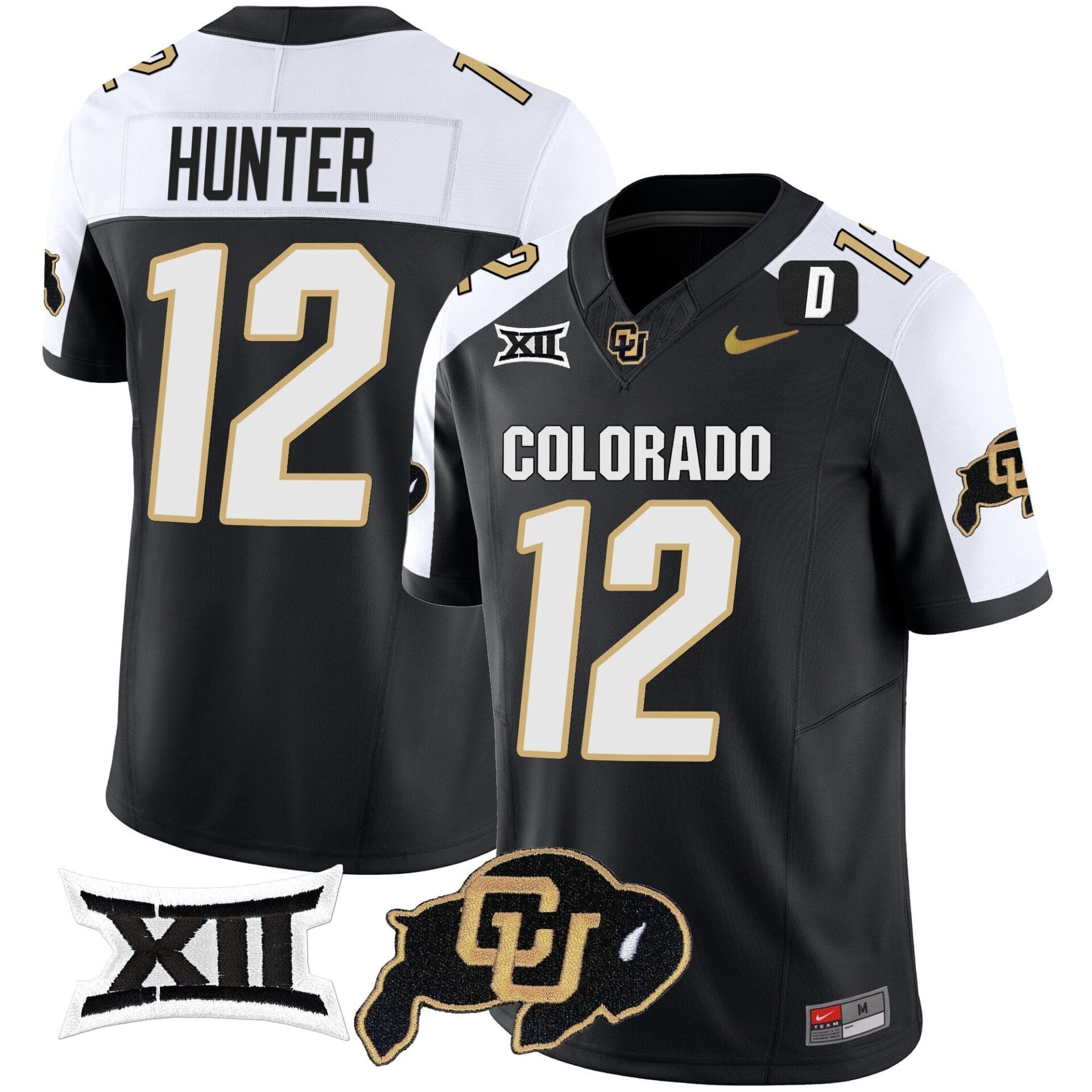 Colorado Buffaloes Vapor Limited Jersey V2 - Big 12 XII Patch - All Stitched - Image 2