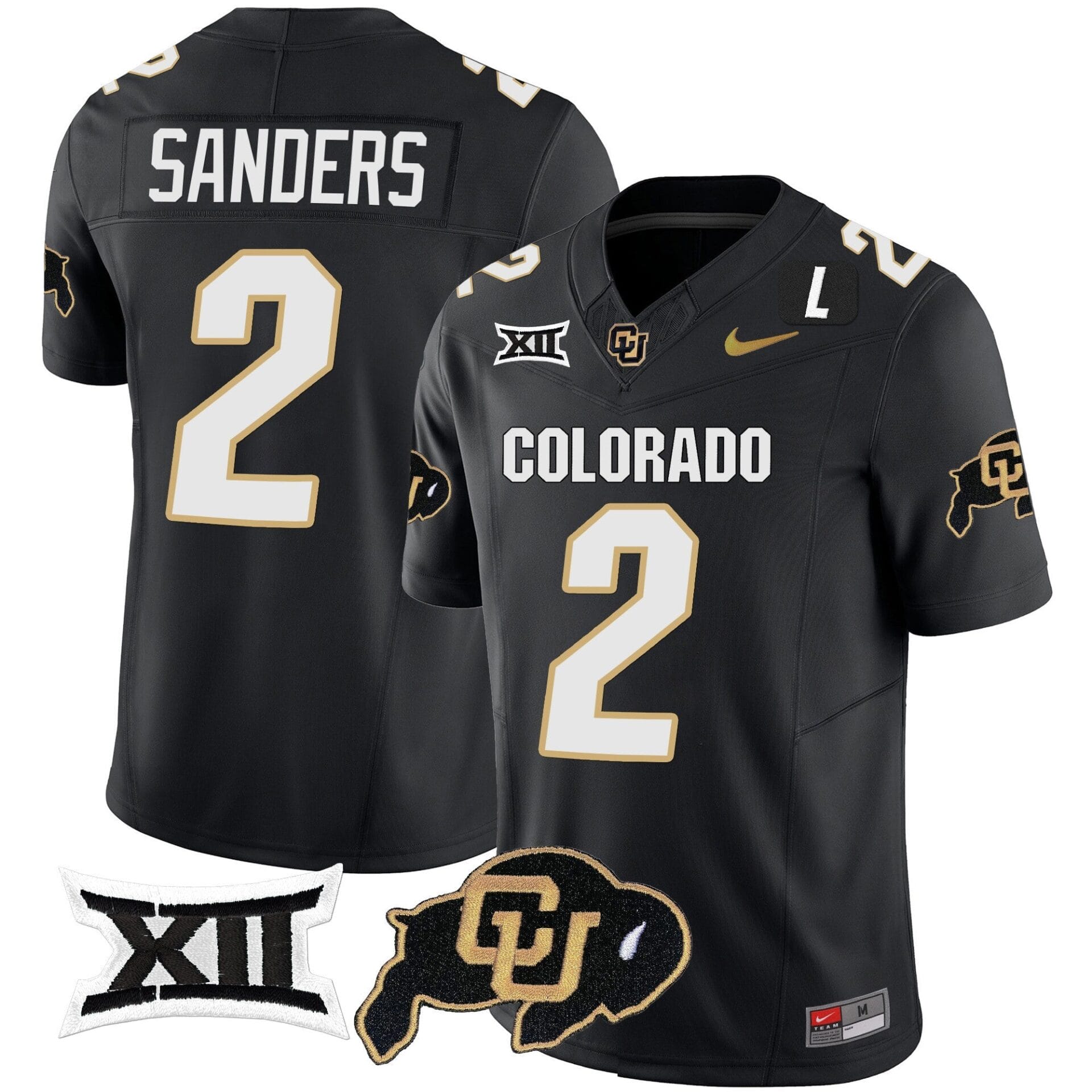 Colorado Buffaloes Vapor Limited Jersey V2 - Big 12 XII Patch - All Stitched - Image 9