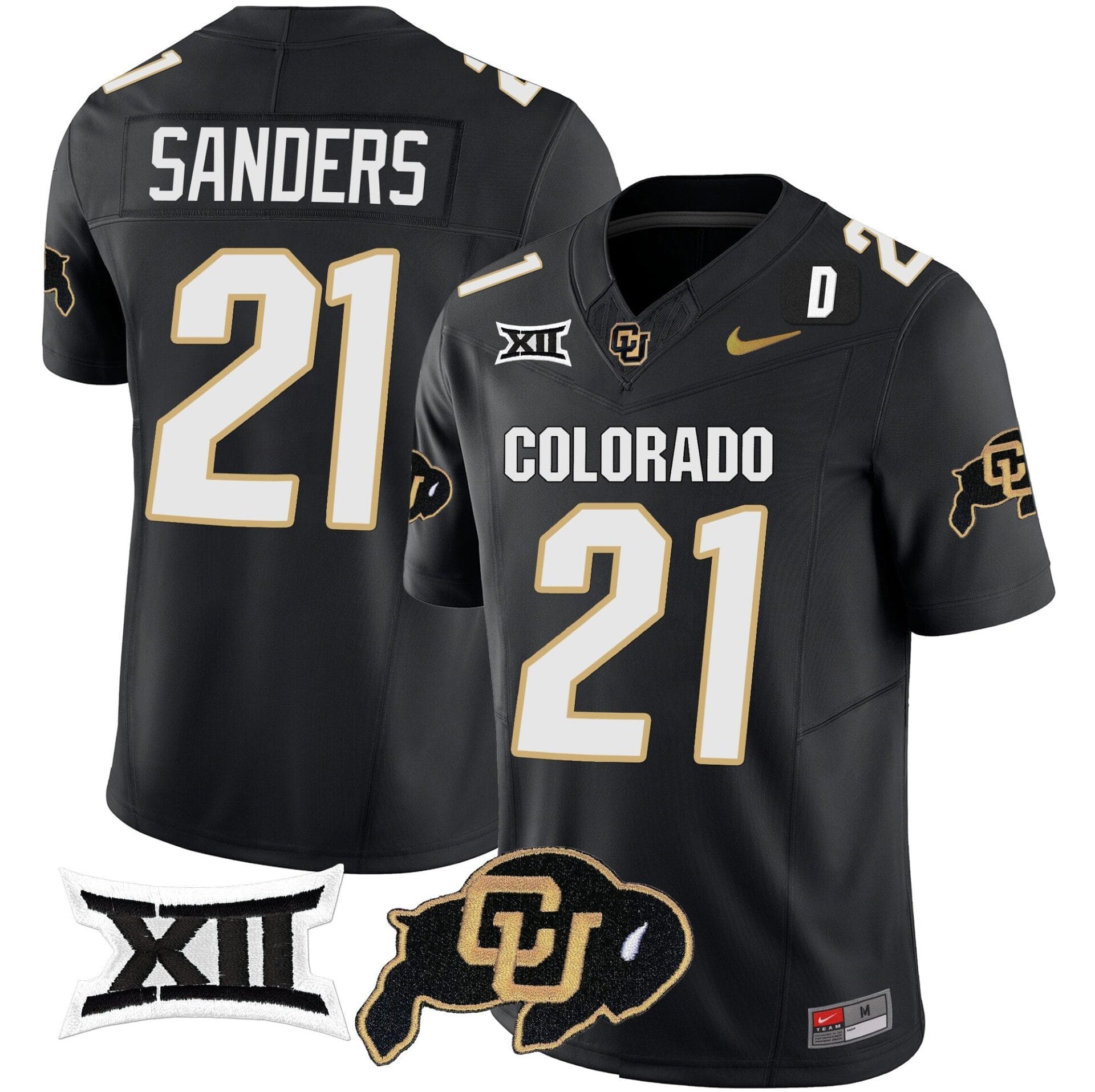 Colorado Buffaloes Vapor Limited Jersey V2 - Big 12 XII Patch - All Stitched - Image 11