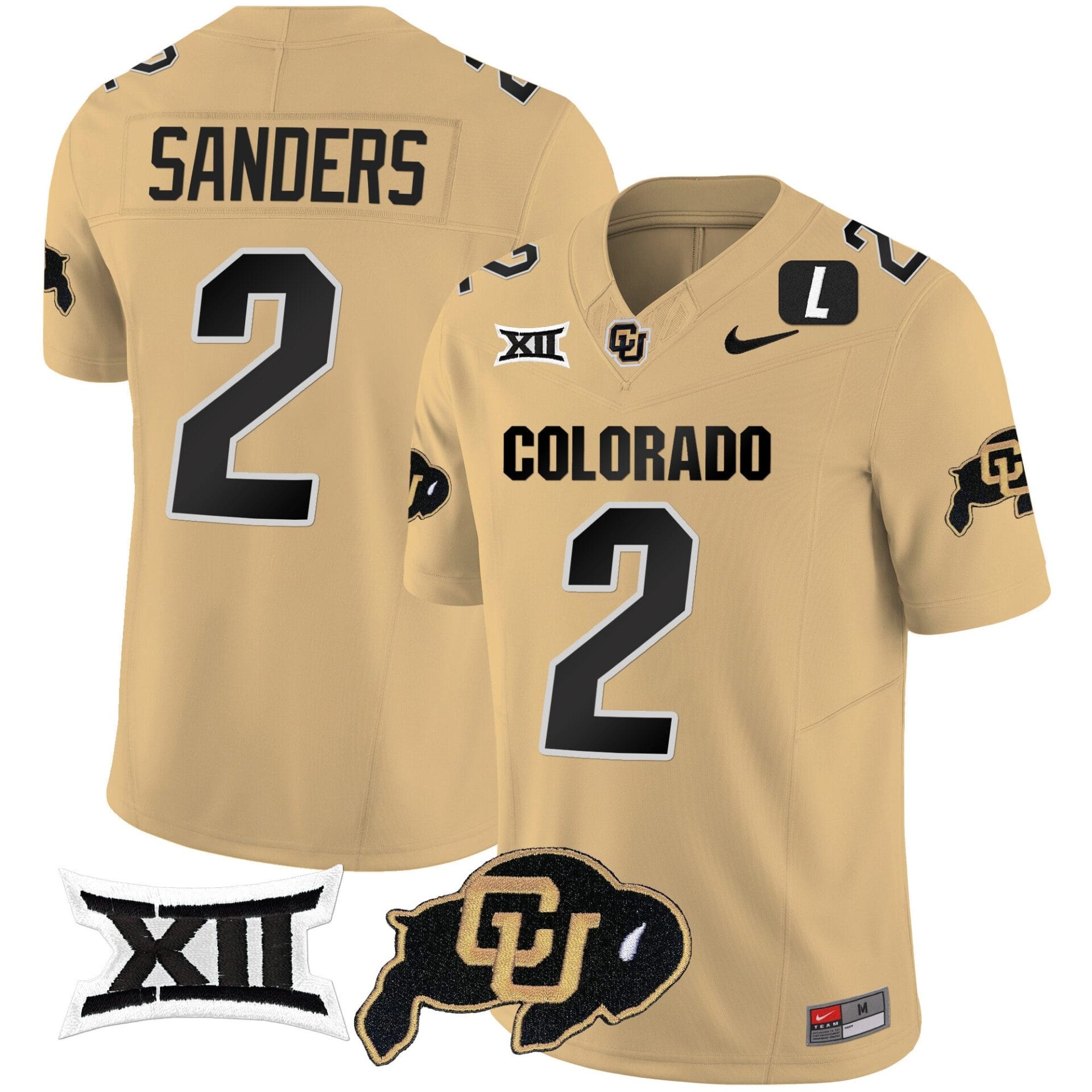 Colorado Buffaloes Vapor Limited Jersey V2 - Big 12 XII Patch - All Stitched - Image 32
