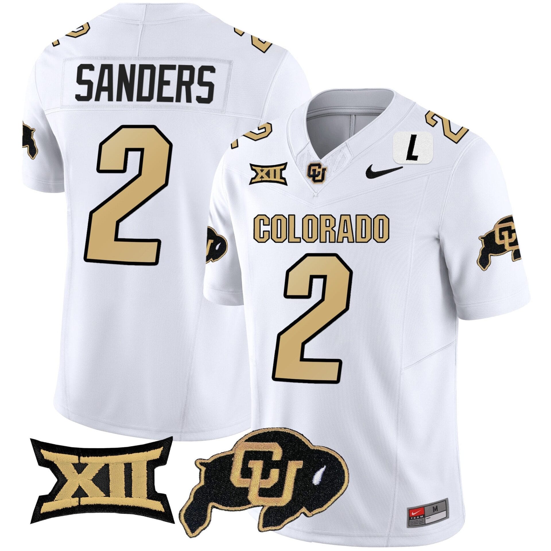 Colorado Buffaloes Vapor Limited Jersey V2 - Big 12 XII Patch - All Stitched - Image 17