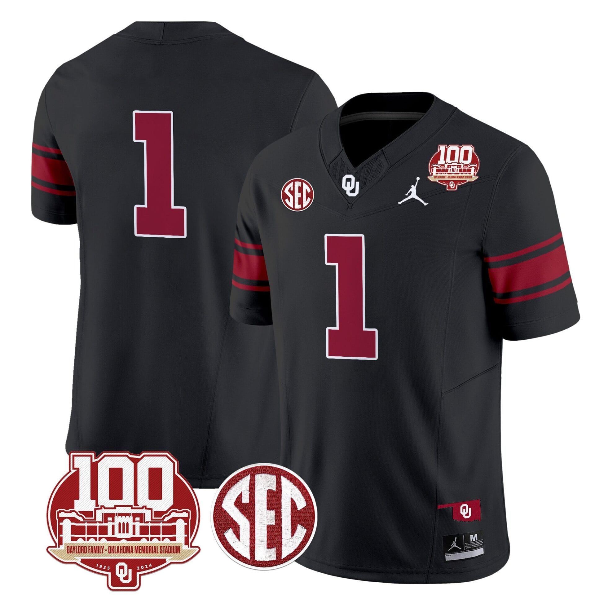 Oklahoma Sooners 100th Anniversary Patch Vapor Limited Jersey - All Stitched - Image 24