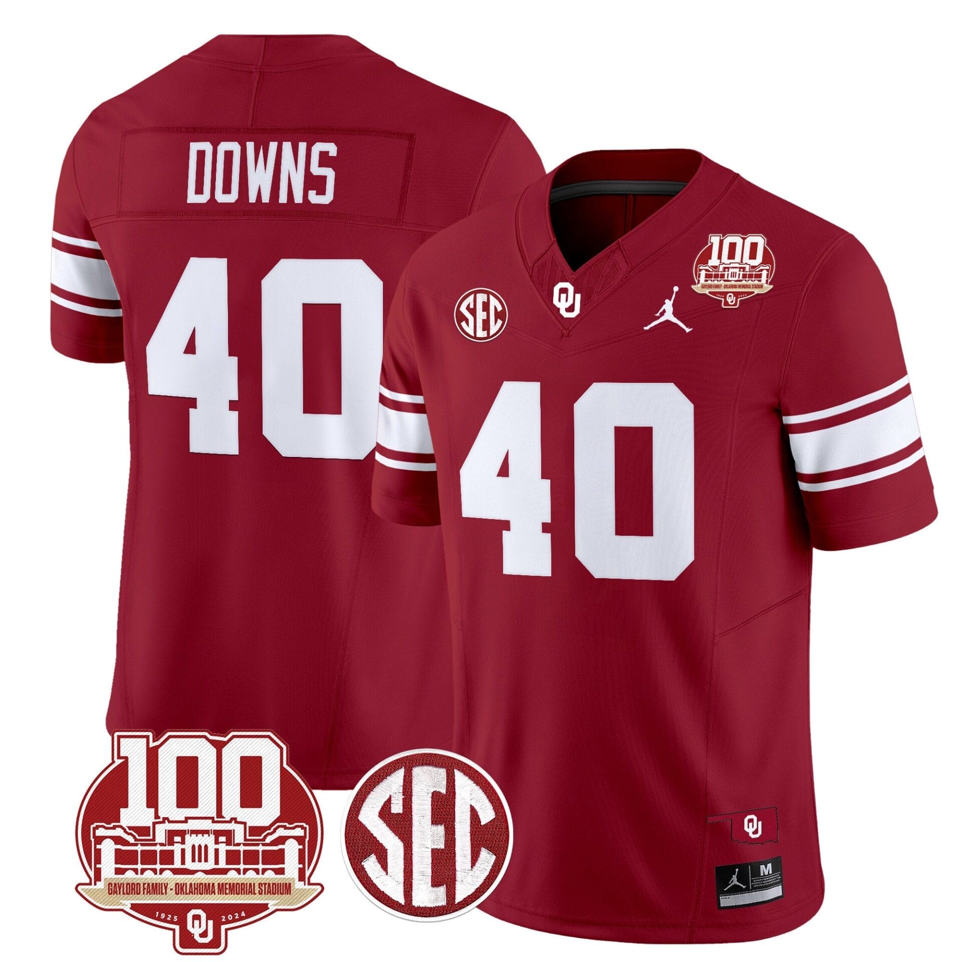 Oklahoma Sooners 100th Anniversary Patch Vapor Limited Jersey - All Stitched - Image 3