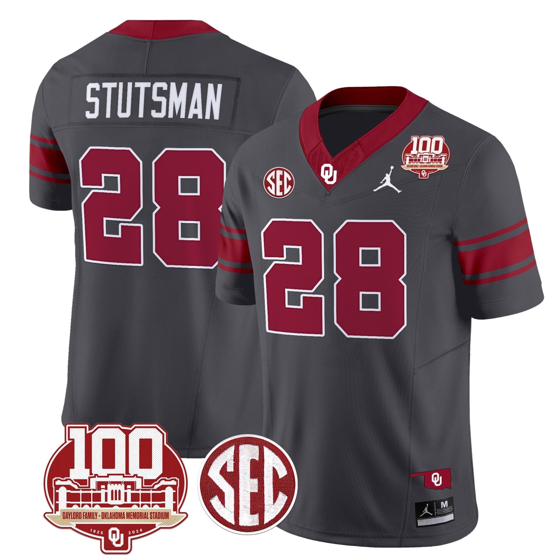 Oklahoma Sooners 100th Anniversary Patch Vapor Limited Jersey - All Stitched - Image 7