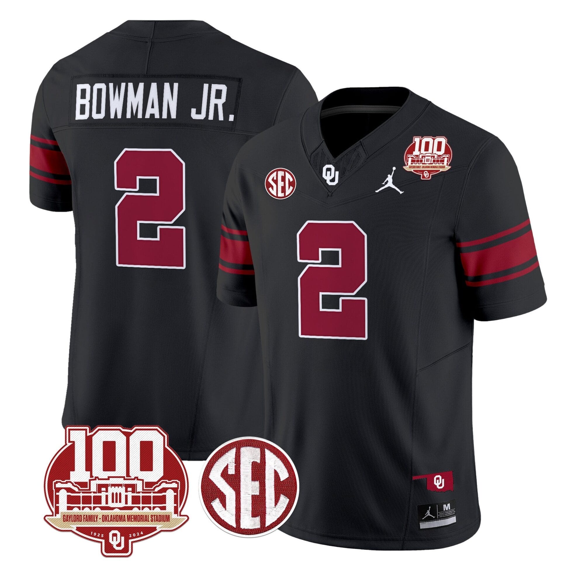 Oklahoma Sooners 100th Anniversary Patch Vapor Limited Jersey - All Stitched - Image 20
